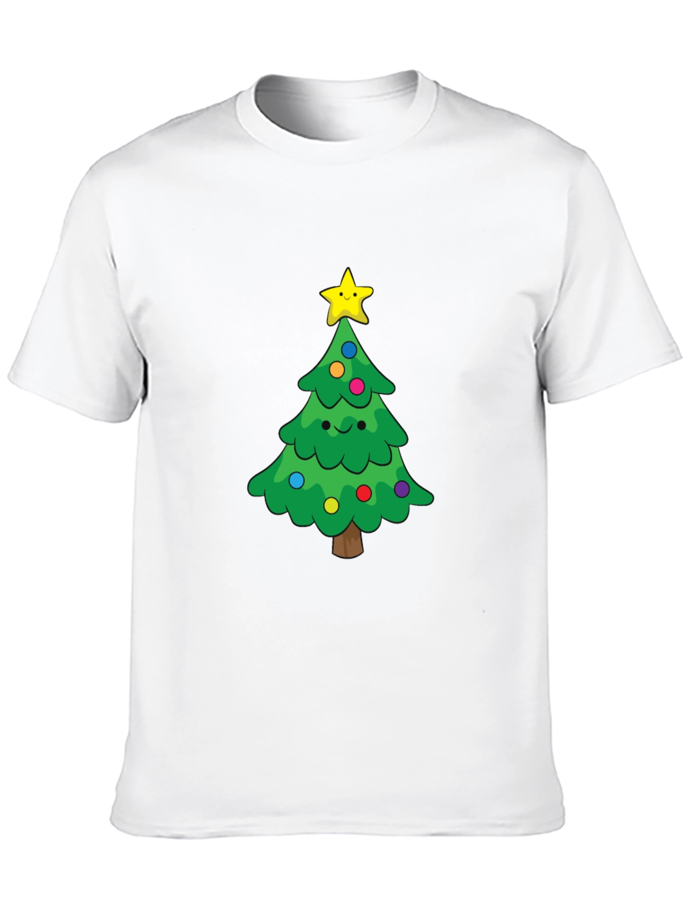 Festive Christmas Tree Graphic Tee - Holiday Cheer