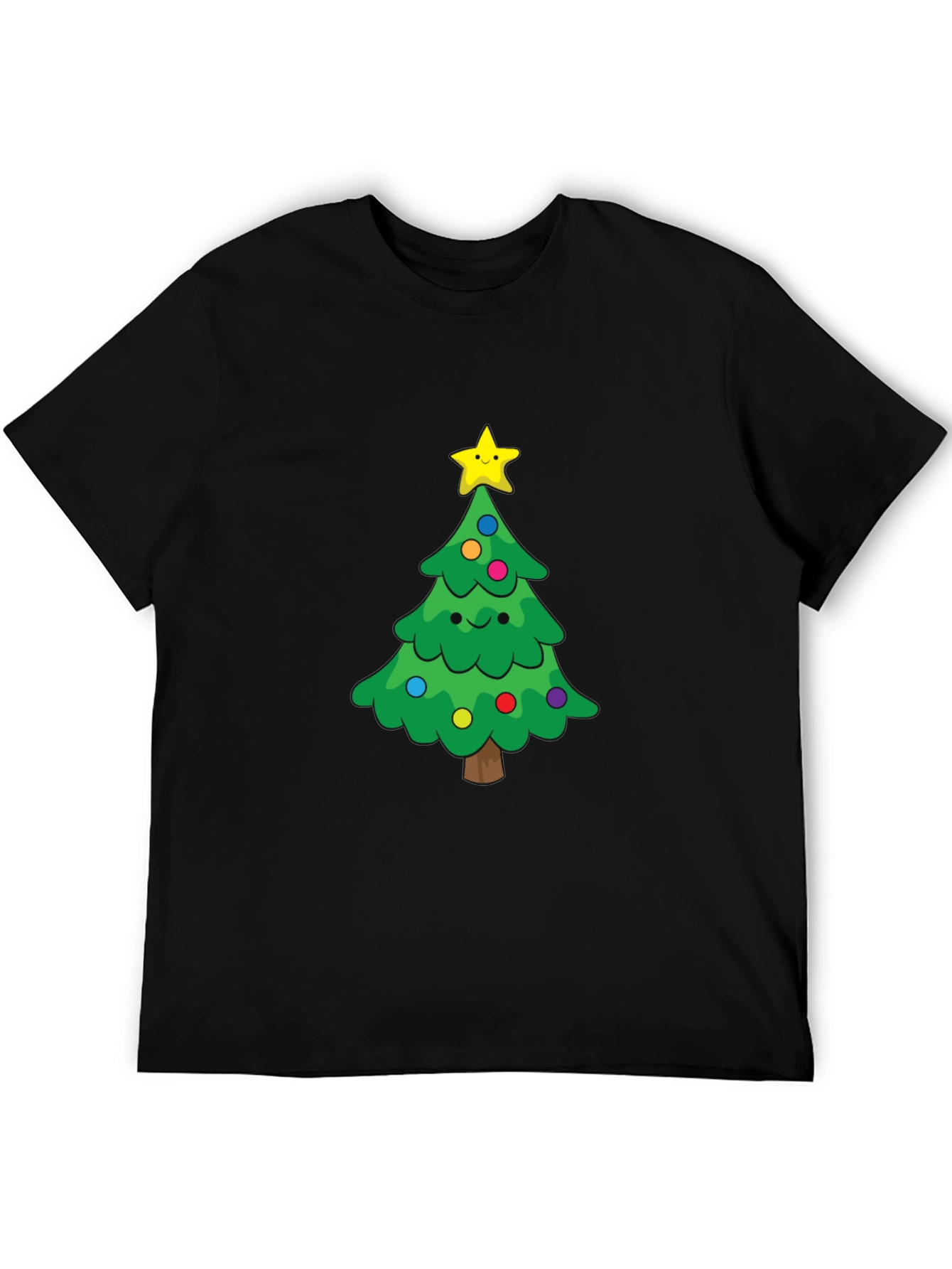Festive Christmas Tree Graphic Tee - Holiday Cheer