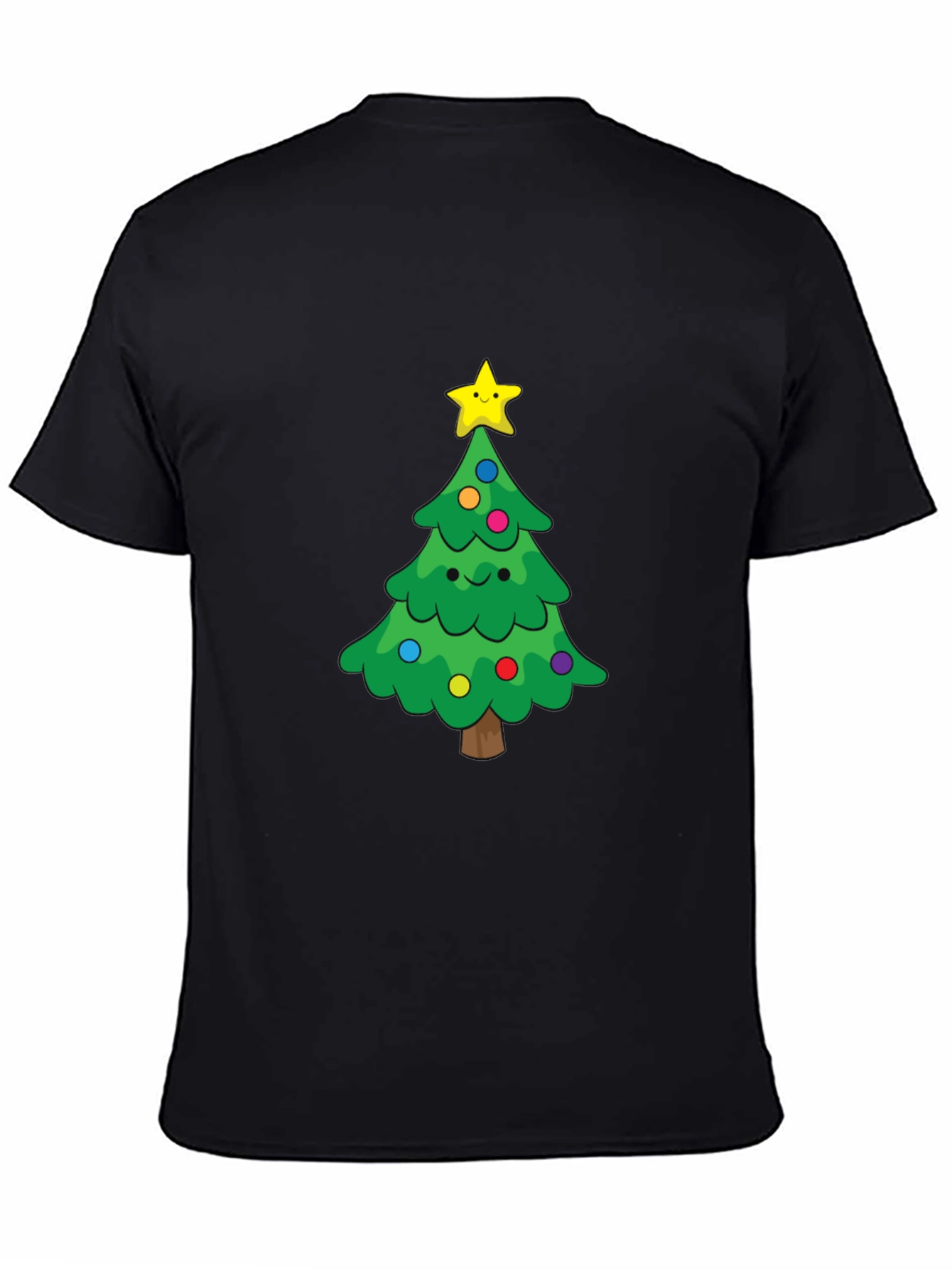 Festive Christmas Tree Graphic Tee - Holiday Cheer