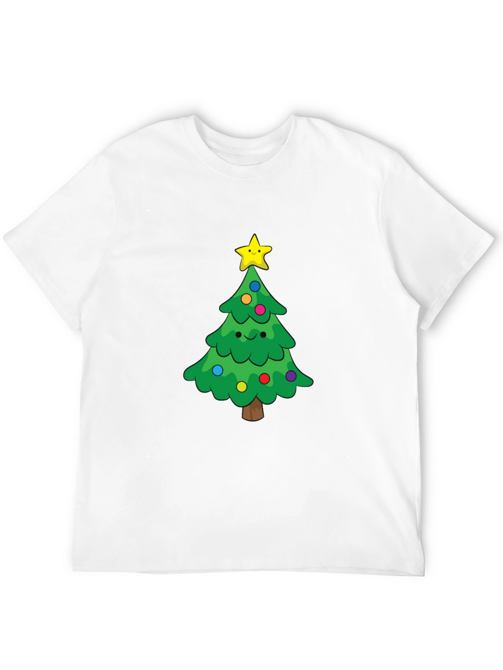 Festive Christmas Tree Graphic Tee - Holiday Cheer