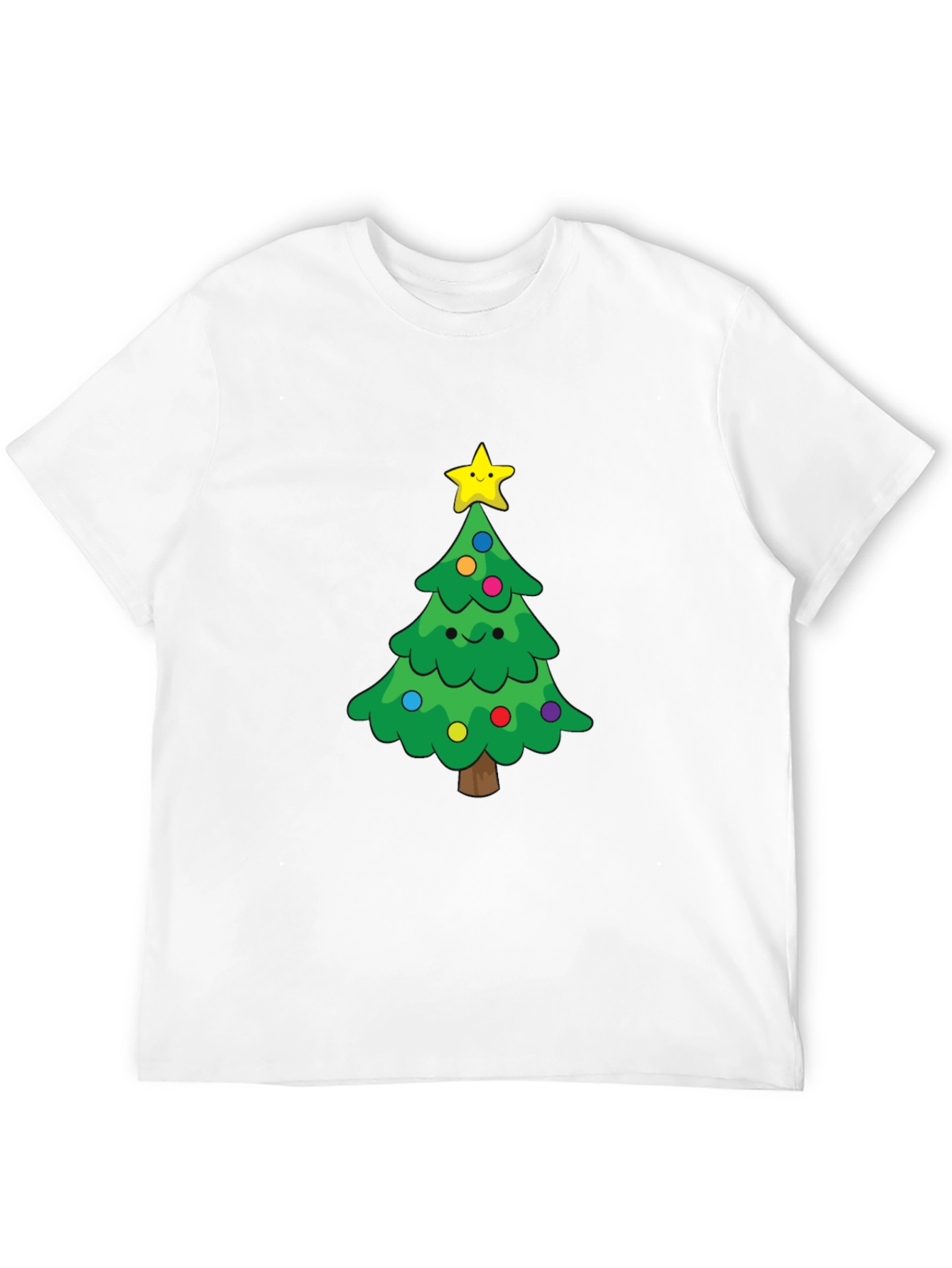 Festive Christmas Tree Graphic Tee - Holiday Cheer