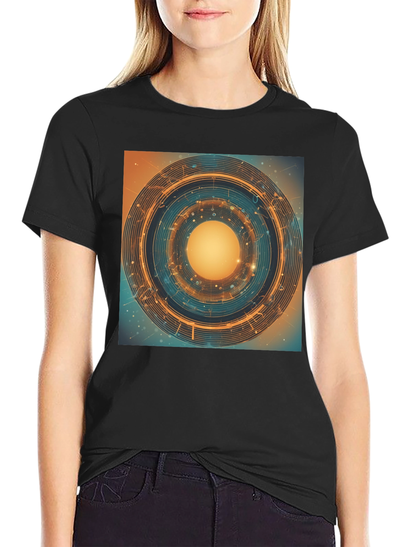 Abstract Geometric Circle Graphic T-Shirt