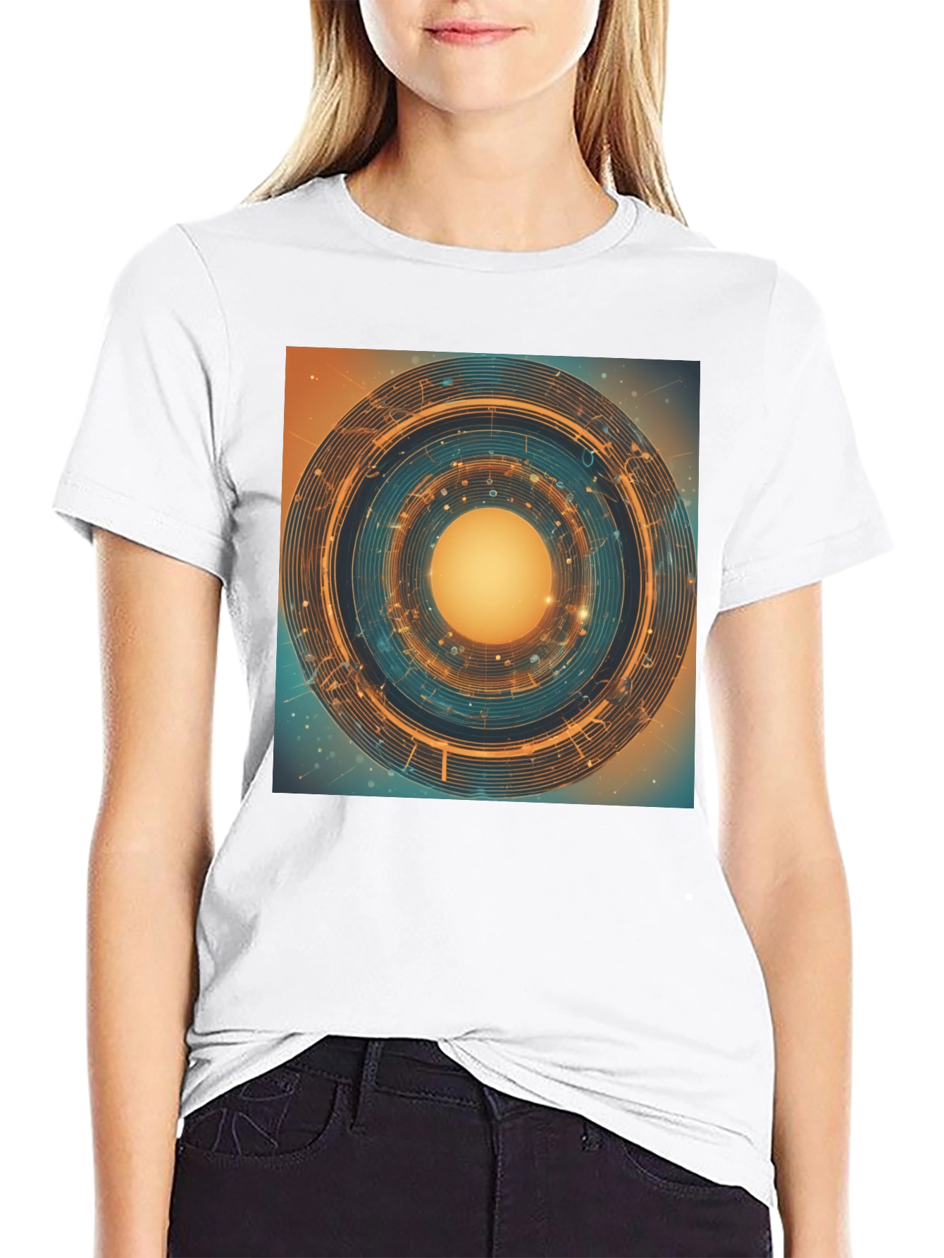 Abstract Geometric Circle Graphic T-Shirt