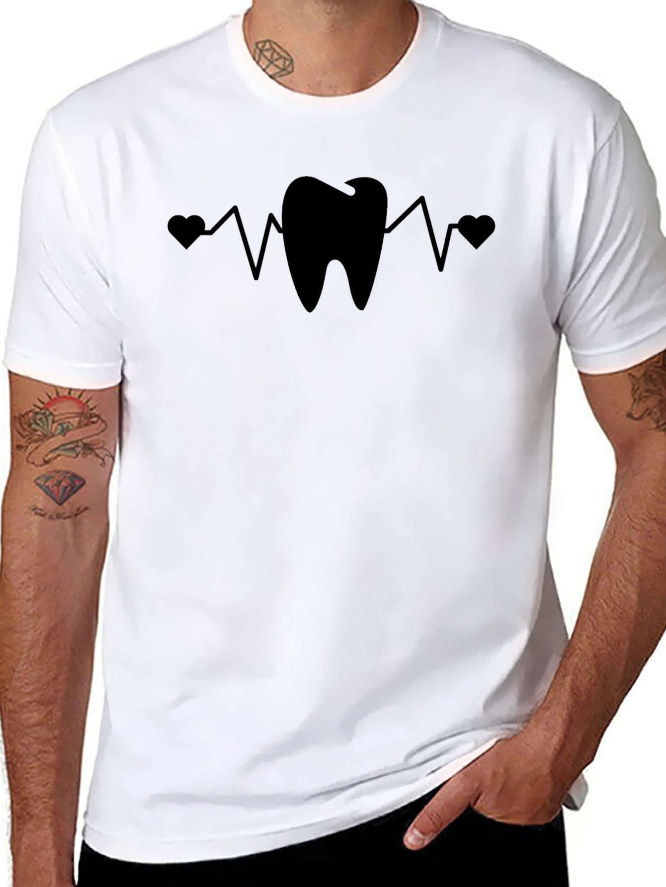 Dentist Heartbeat T-Shirt - Love Teeth!