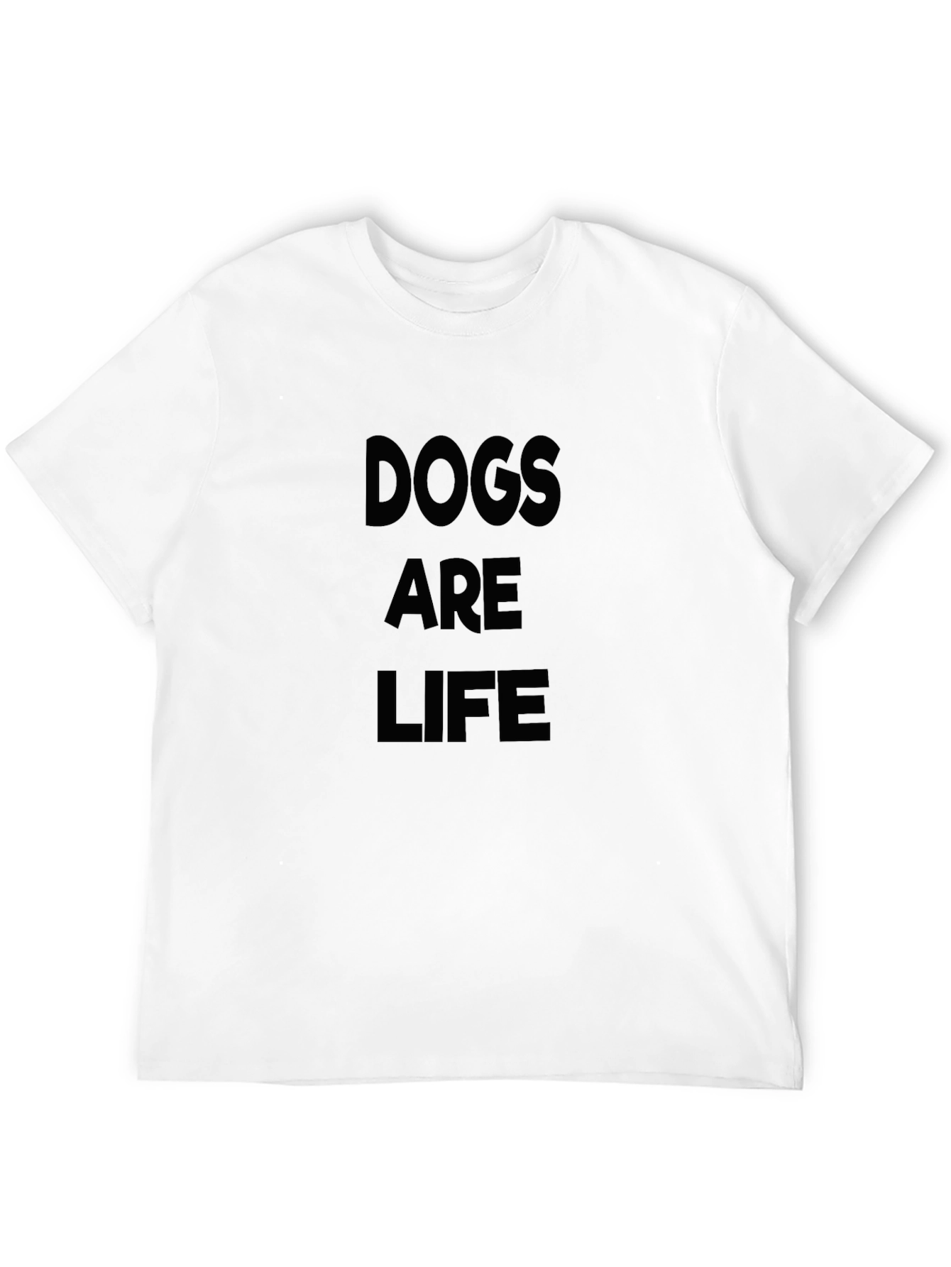 Dogs Are Life Black T-Shirt