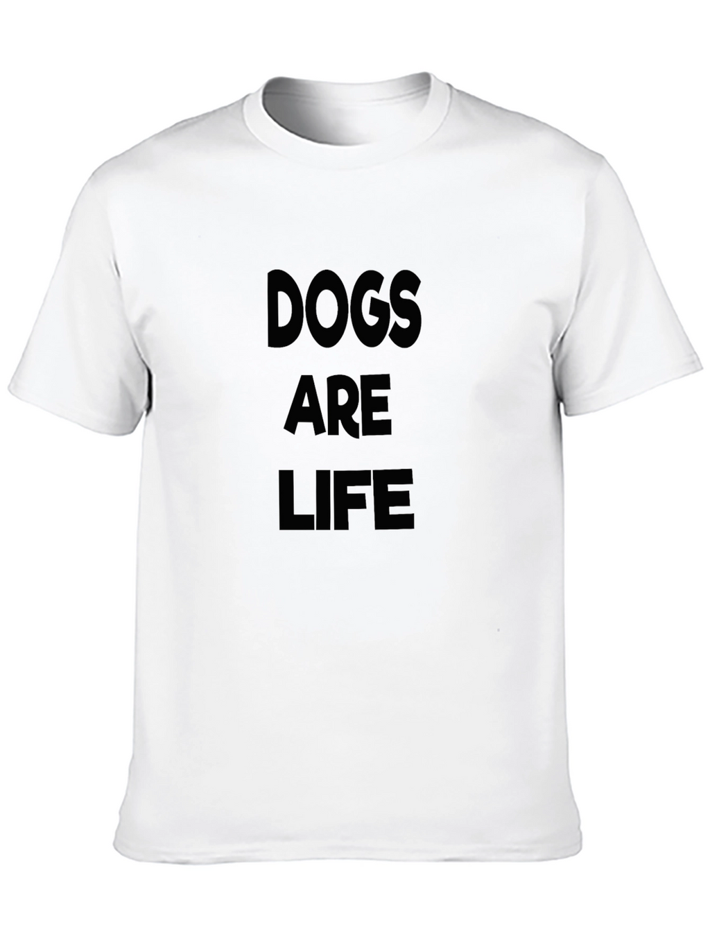 Dogs Are Life Black T-Shirt