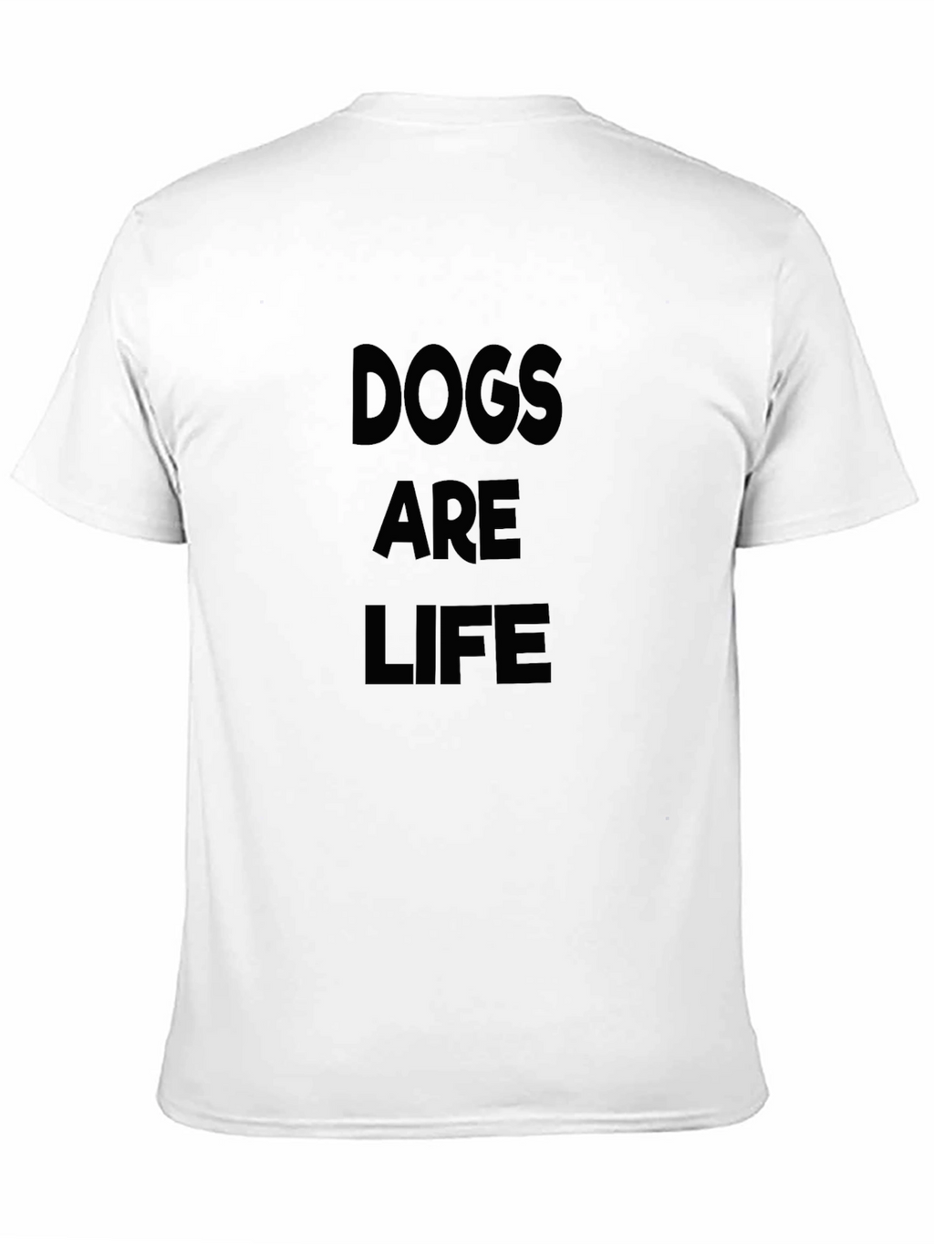 Dogs Are Life Black T-Shirt