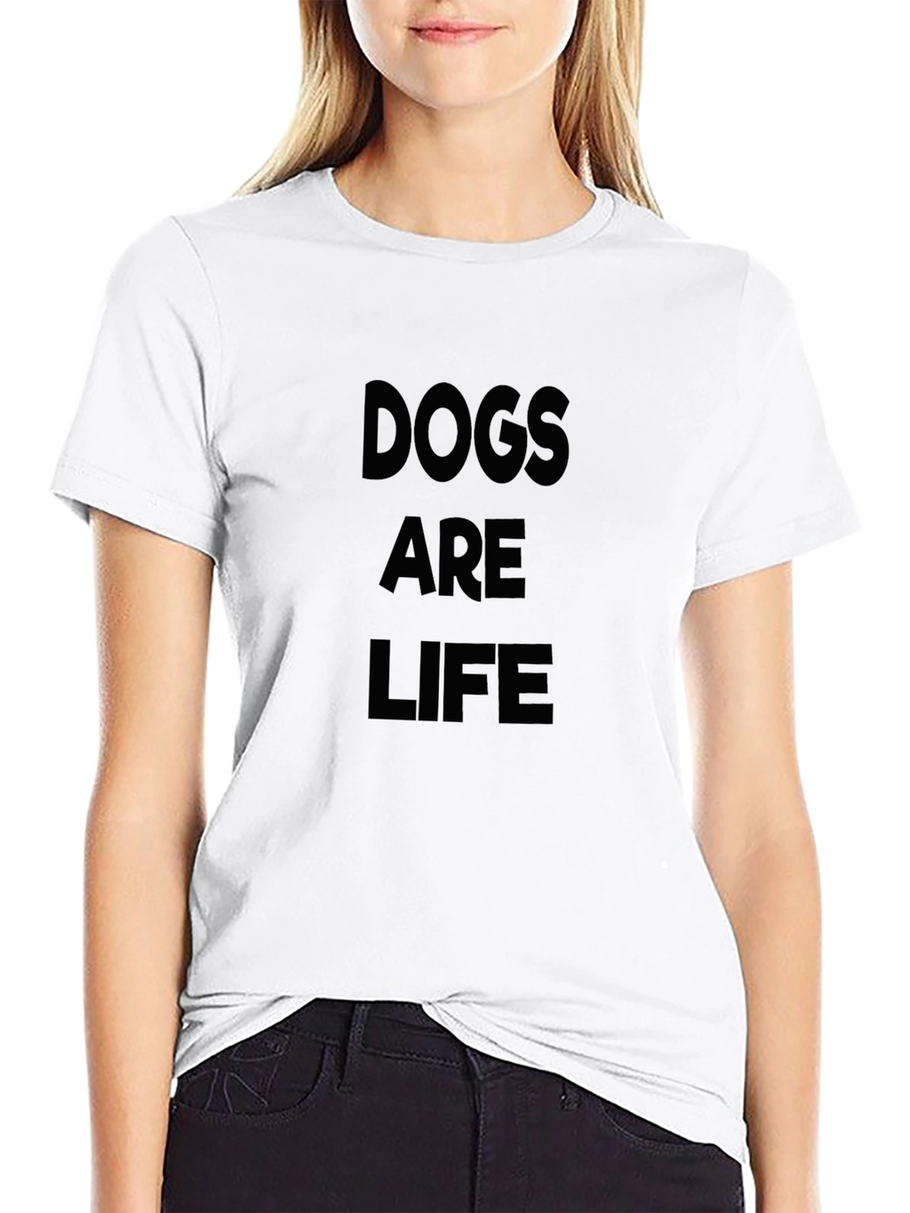 Dogs Are Life Black T-Shirt