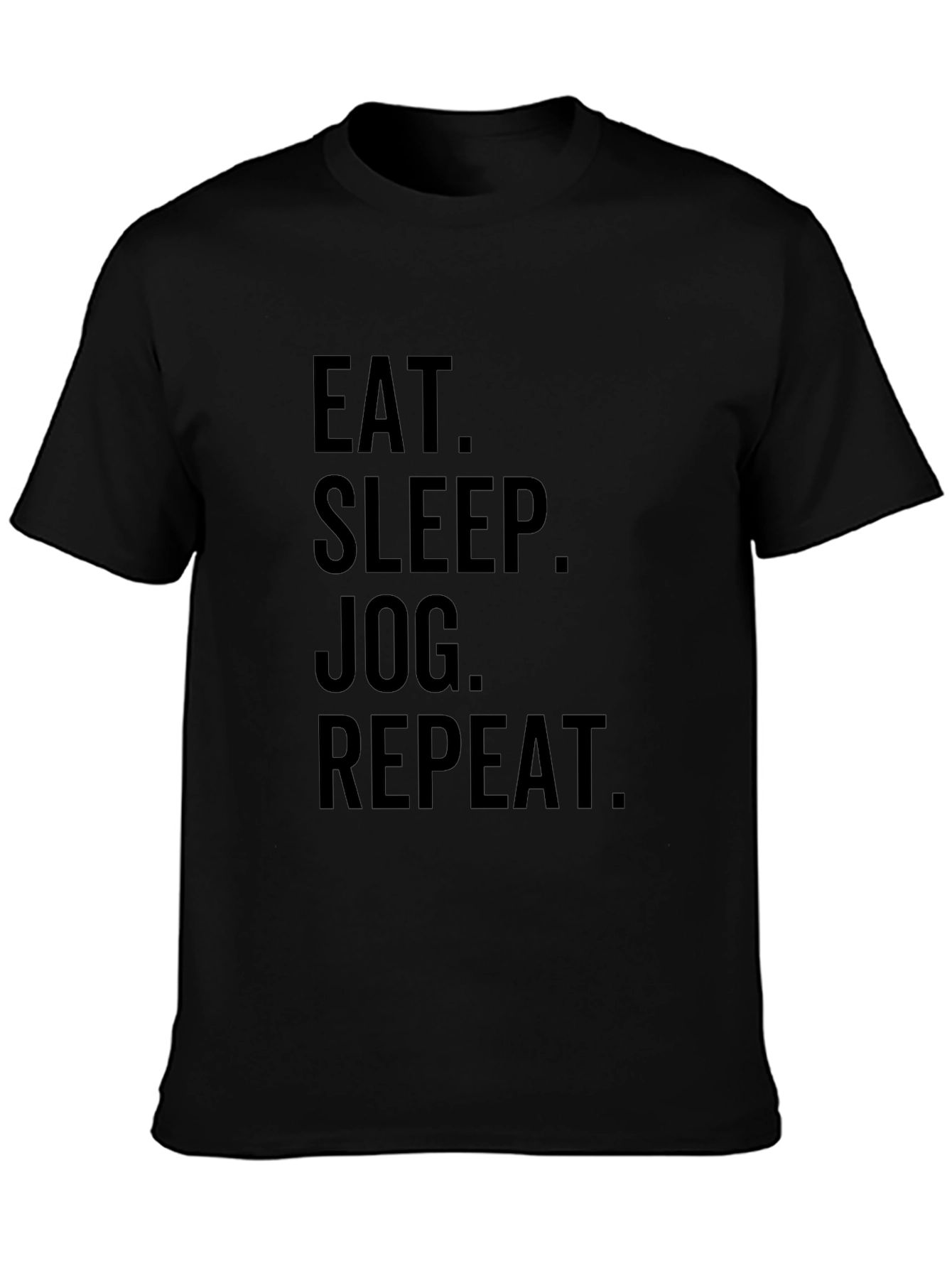 Eat Sleep Jog Repeat T-Shirt - Black