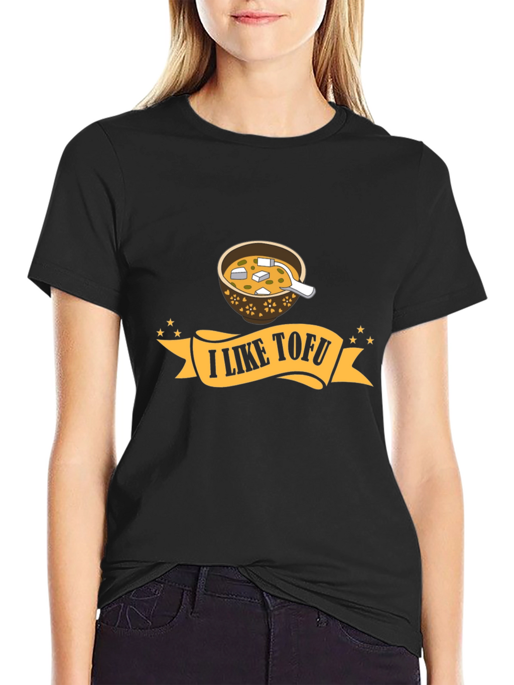 I Like Tofu Graphic T-Shirt - Black Unisex Tee