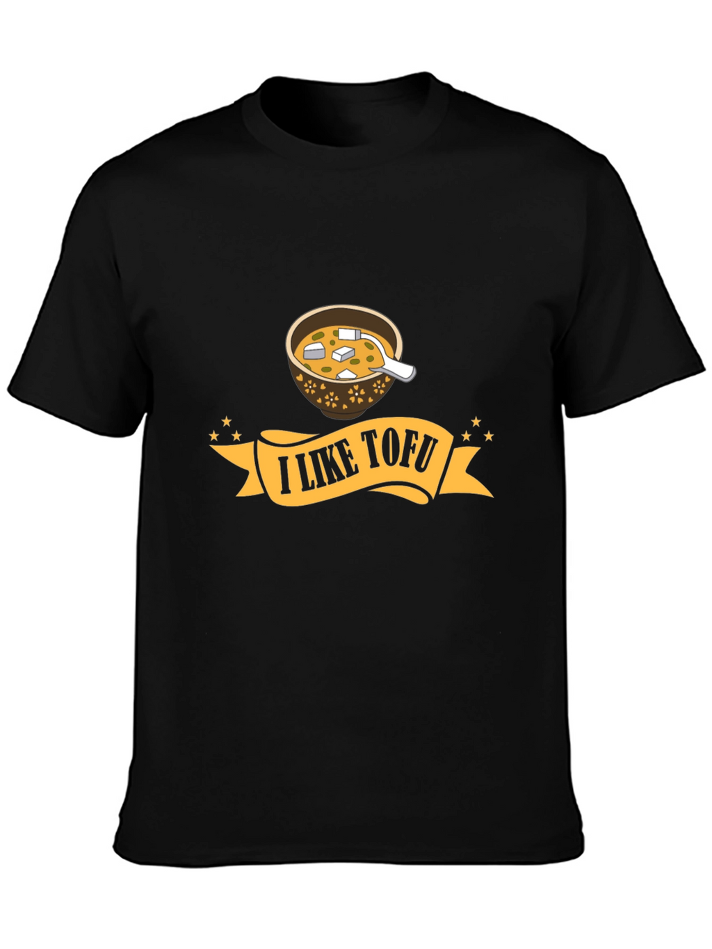 I Like Tofu Graphic T-Shirt - Black Unisex Tee