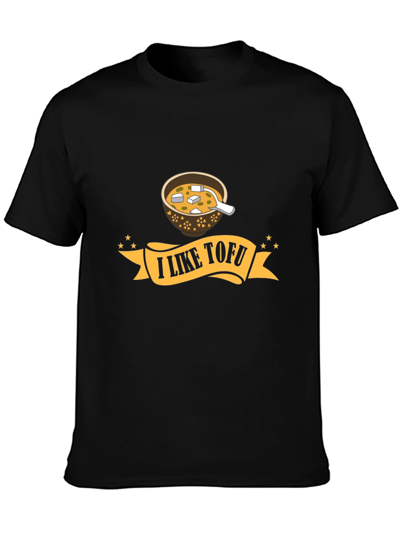 I Like Tofu Graphic T-Shirt - Black Unisex Tee