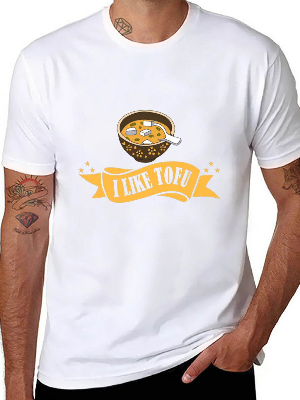 I Like Tofu Graphic T-Shirt - Black Unisex Tee