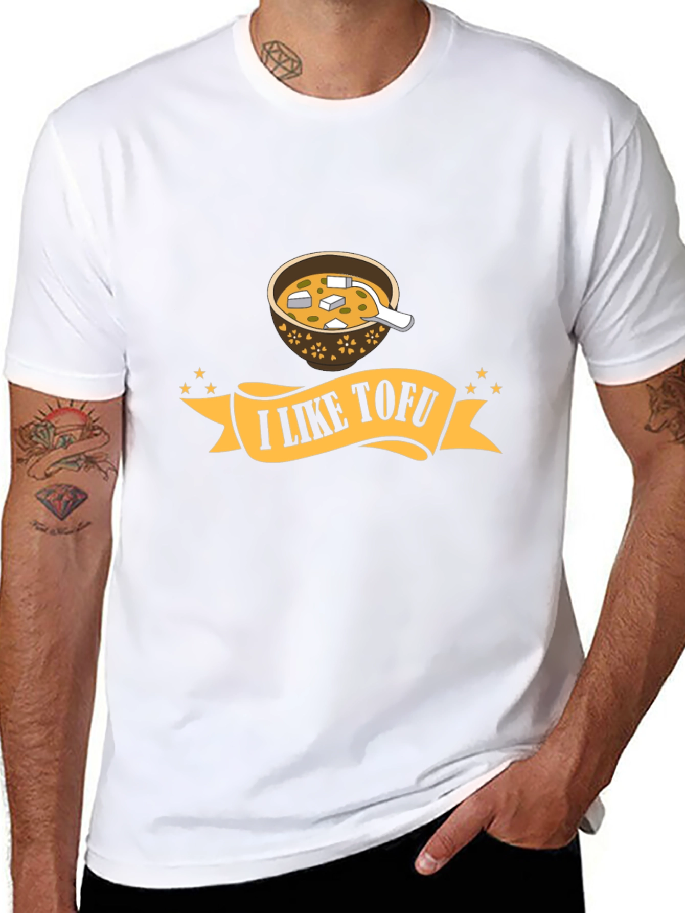 I Like Tofu Graphic T-Shirt - Black Unisex Tee