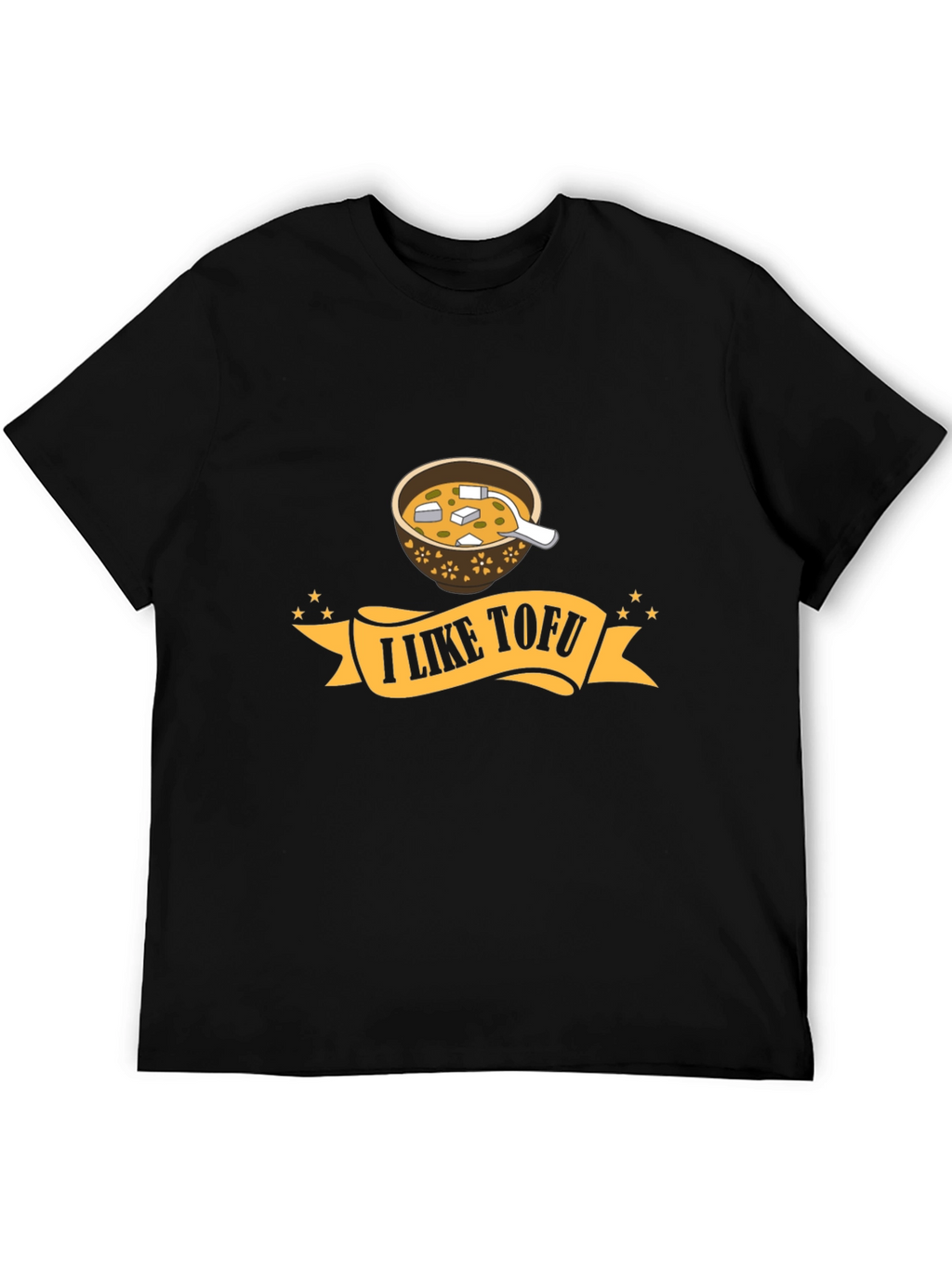 I Like Tofu Graphic T-Shirt - Black Unisex Tee