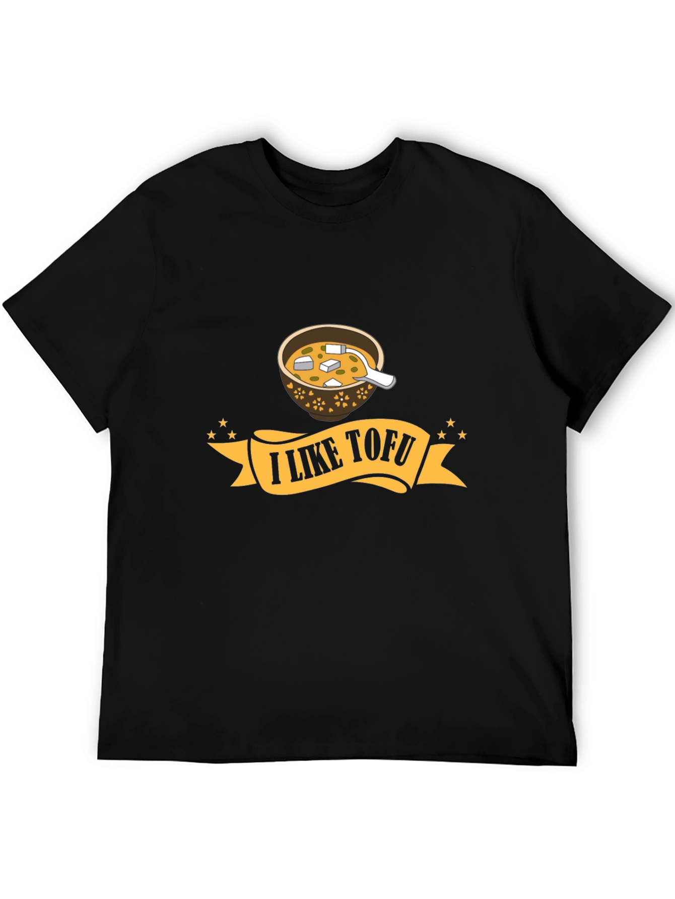 I Like Tofu Graphic T-Shirt - Black Unisex Tee