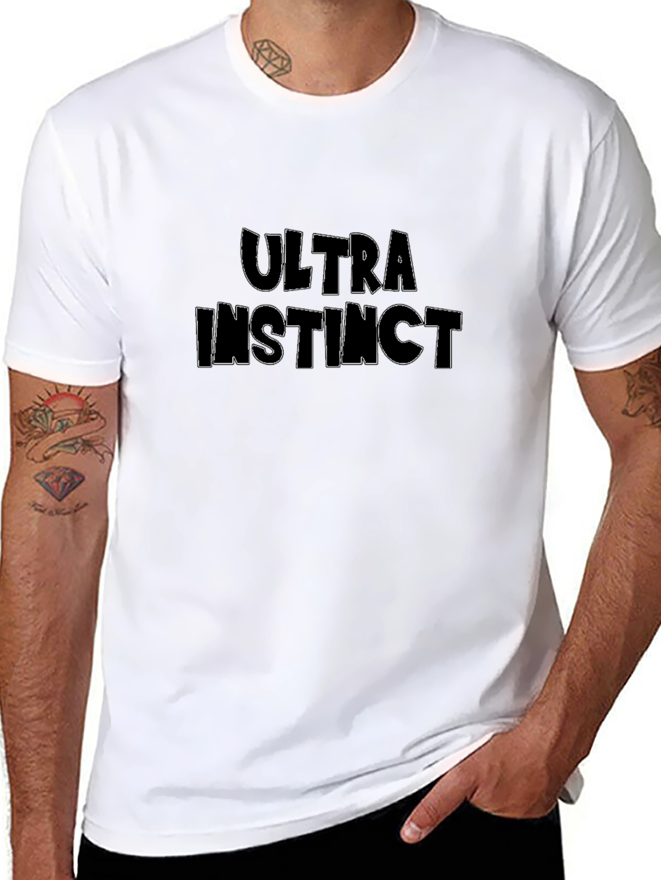 Ultra Instinct Black Cotton Graphic Tee