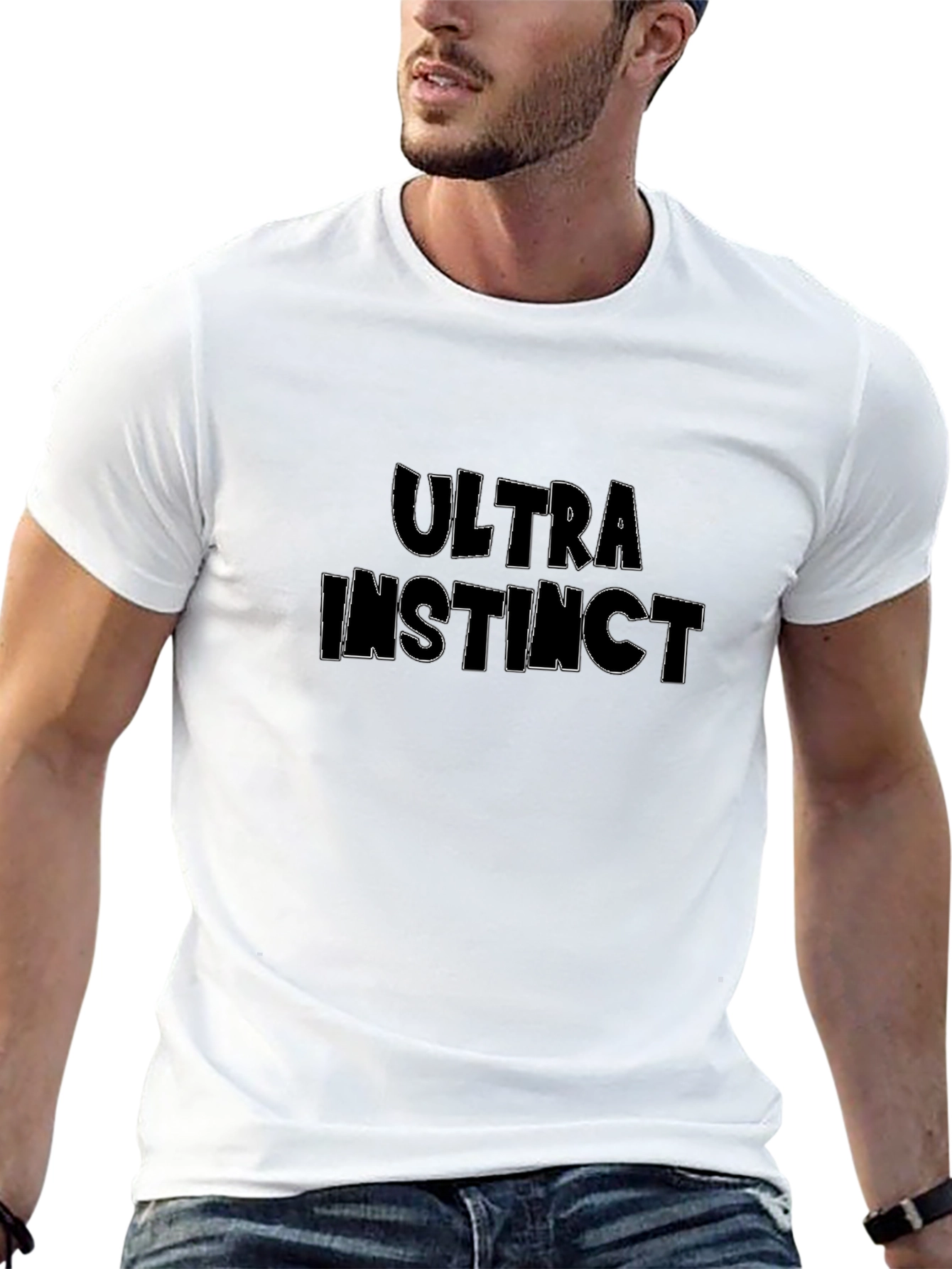 Ultra Instinct Black Cotton Graphic Tee