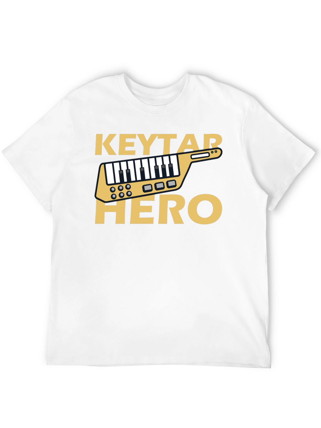 Keytar Hero Black T-Shirt - Music Inspired Design