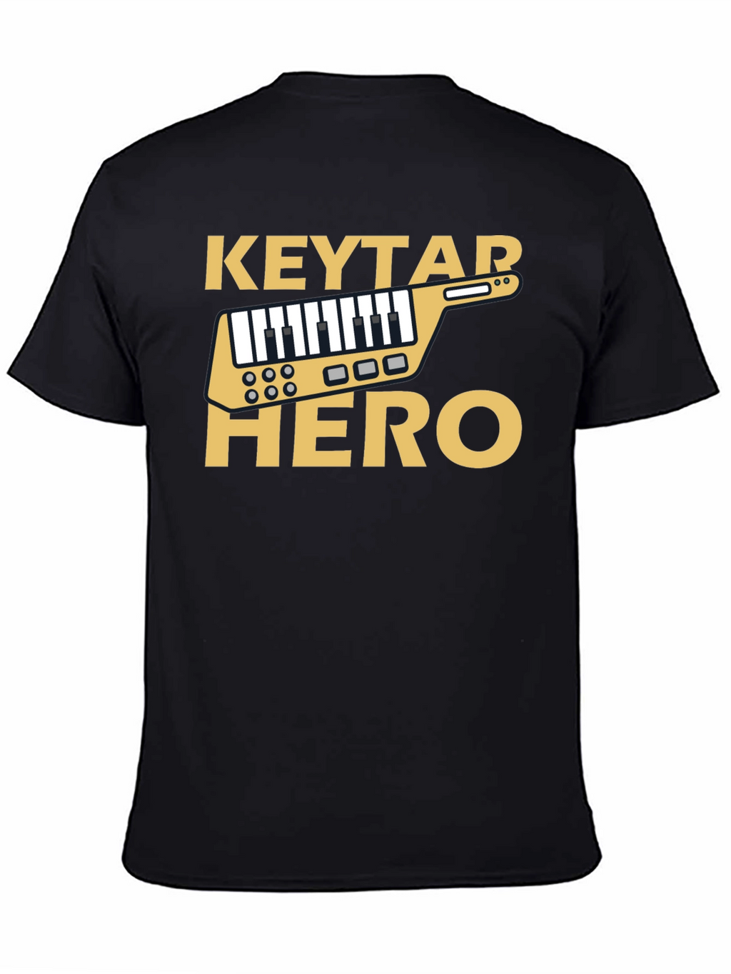 Keytar Hero Black T-Shirt - Music Inspired Design