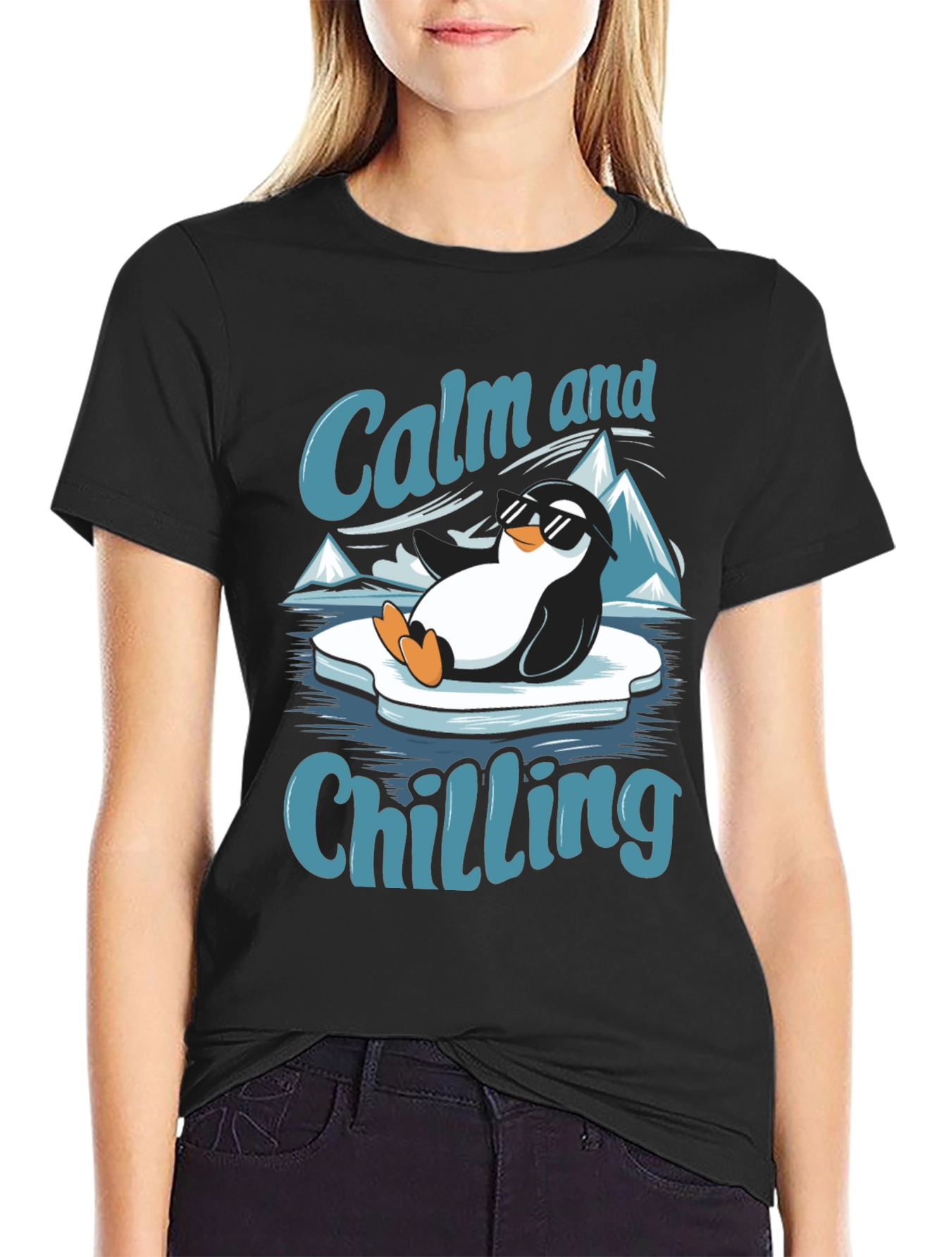 Calm and Chilling Penguin T-Shirt