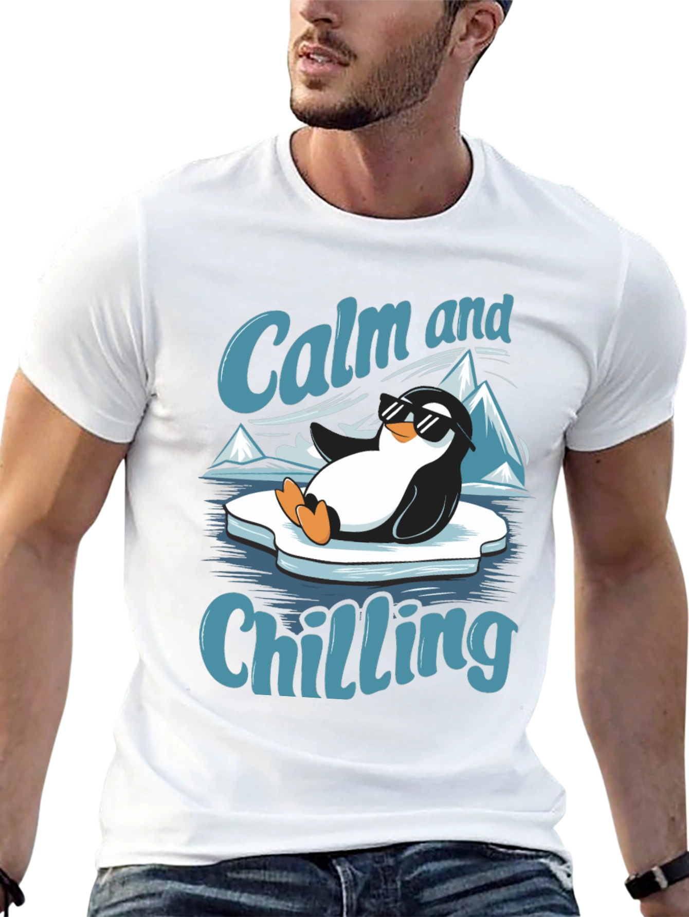 Calm and Chilling Penguin T-Shirt