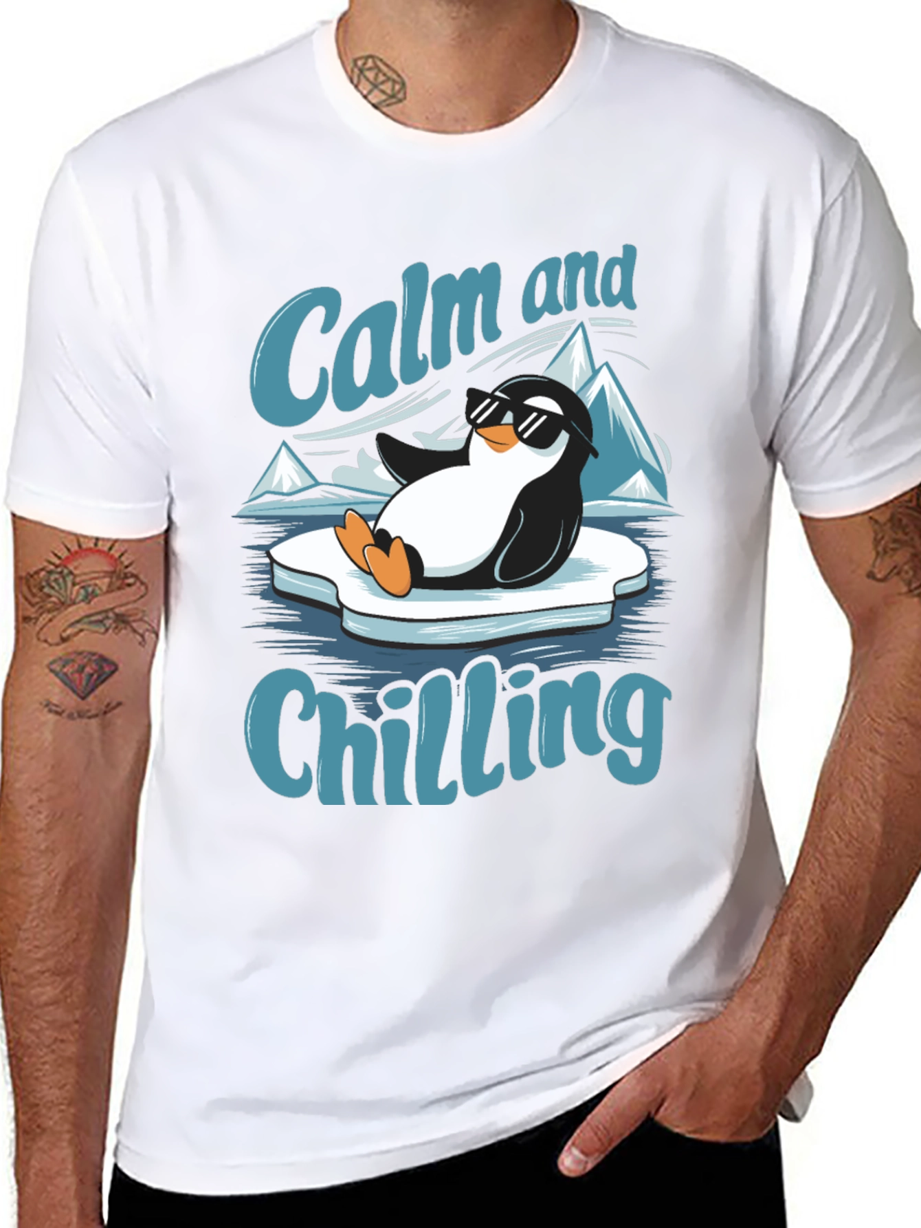 Calm and Chilling Penguin T-Shirt