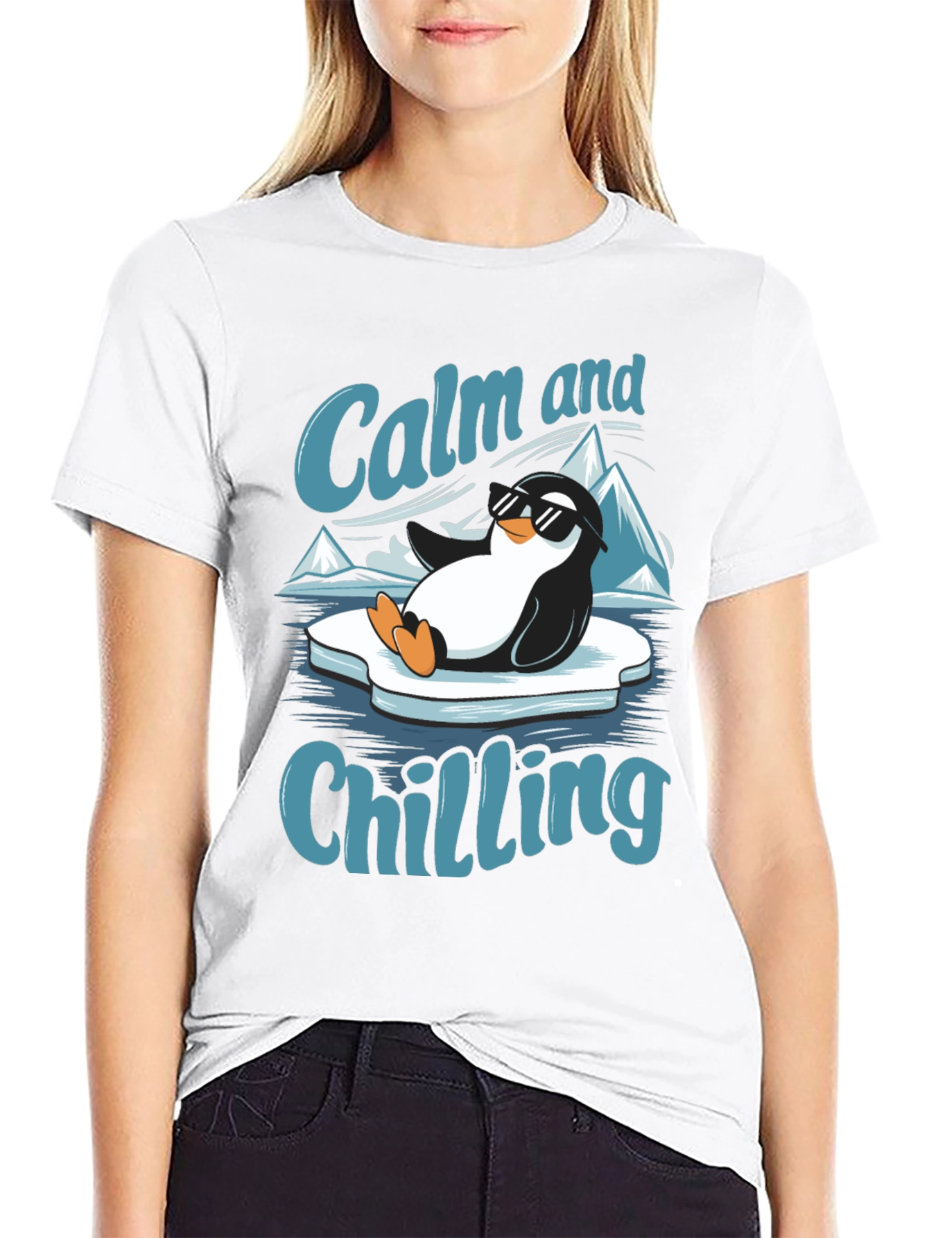 Calm and Chilling Penguin T-Shirt