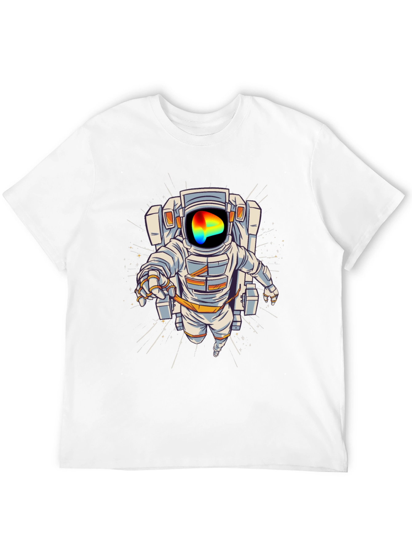 Astronaut Graphic Print T-Shirt - Black