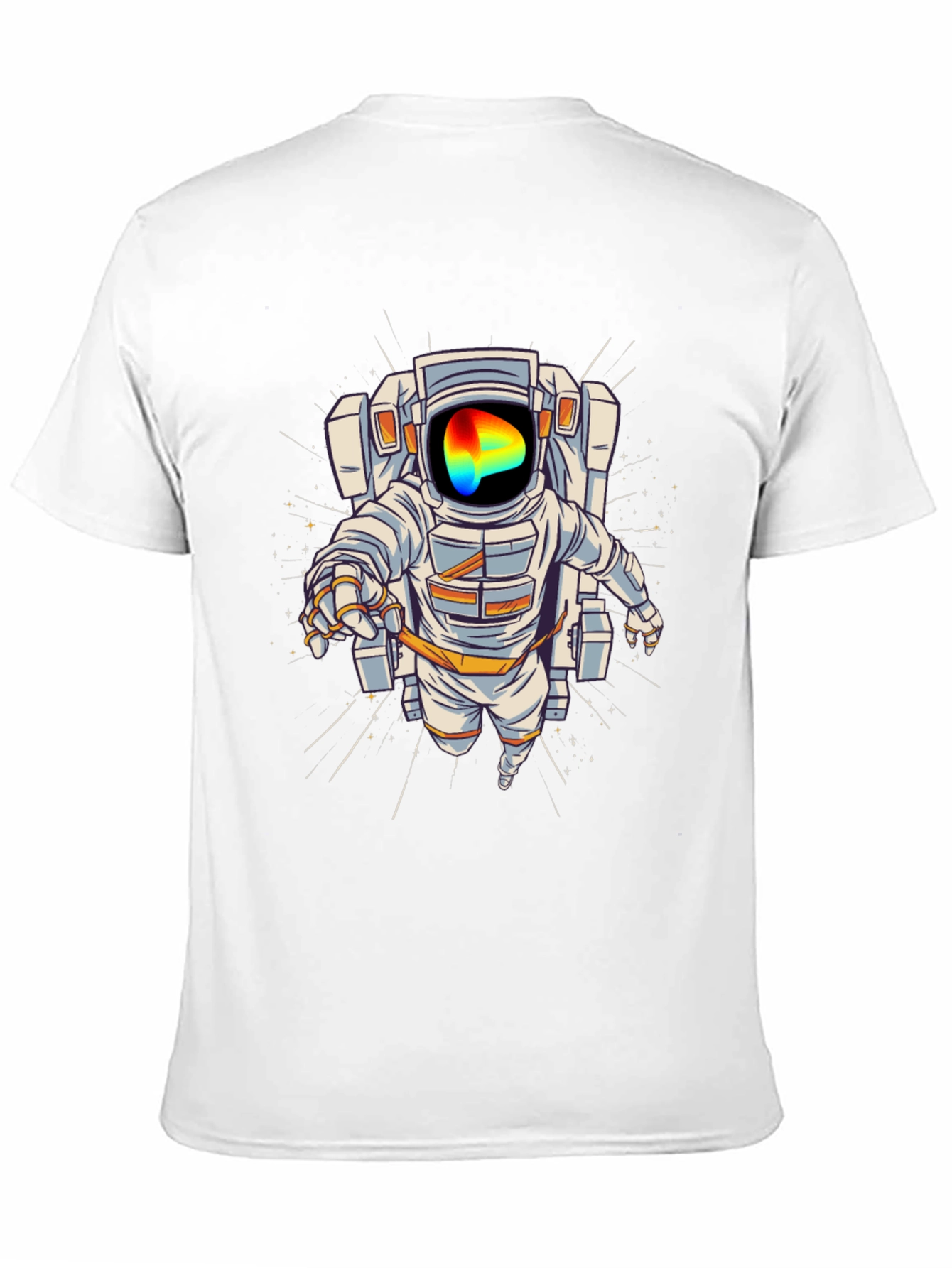 Astronaut Graphic Print T-Shirt - Black