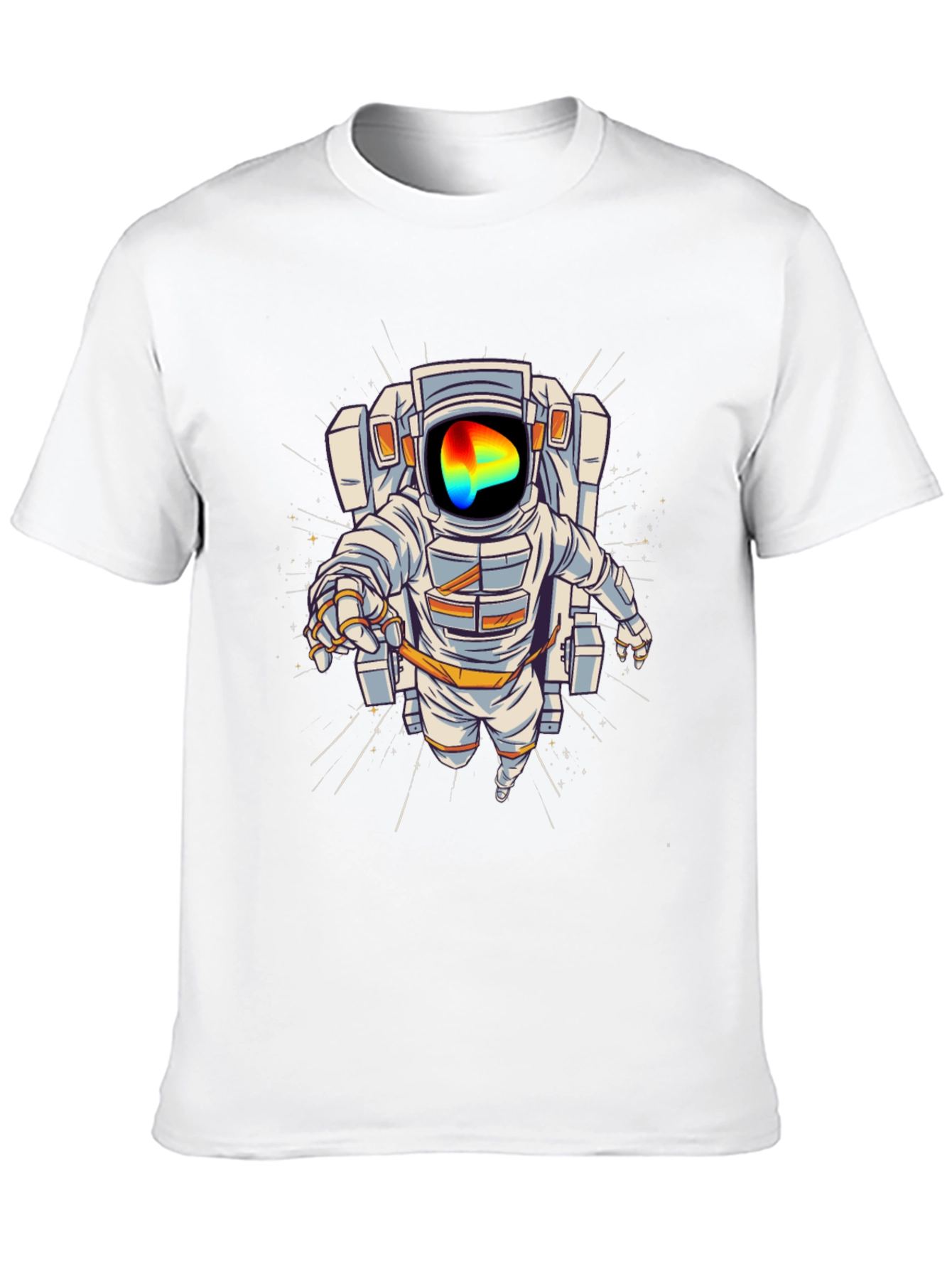 Astronaut Graphic Print T-Shirt - Black