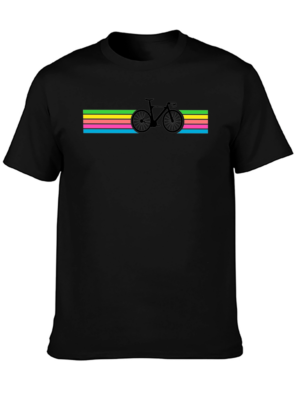 Retro Cycling T-Shirt - Black