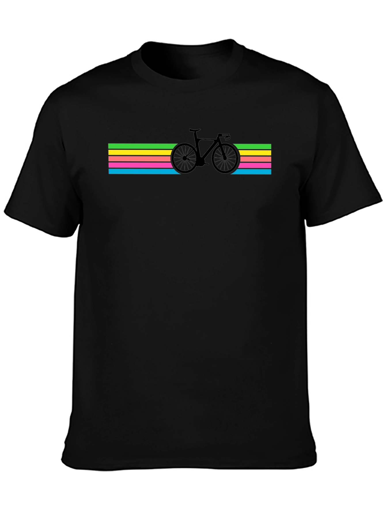 Retro Cycling T-Shirt - Black