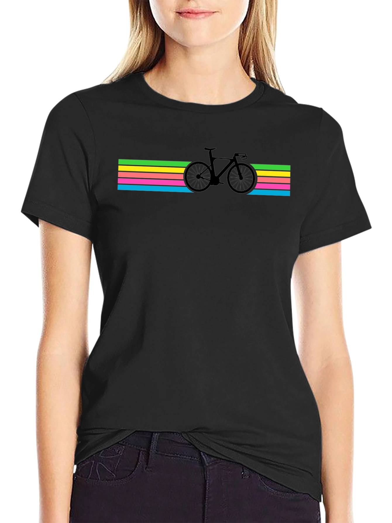 Retro Cycling T-Shirt - Black