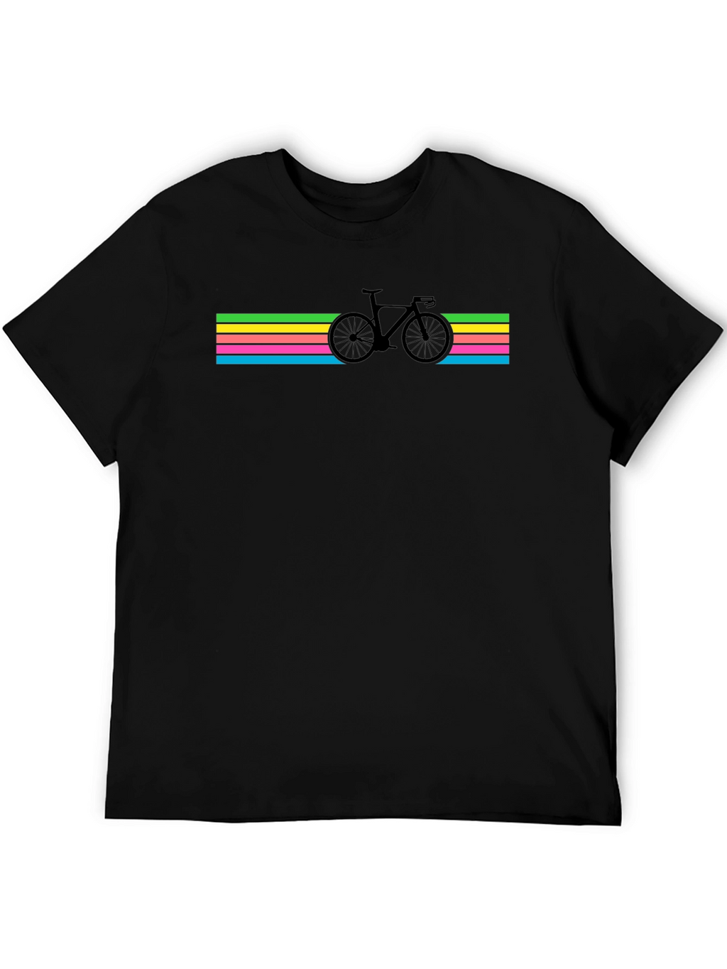 Retro Cycling T-Shirt - Black