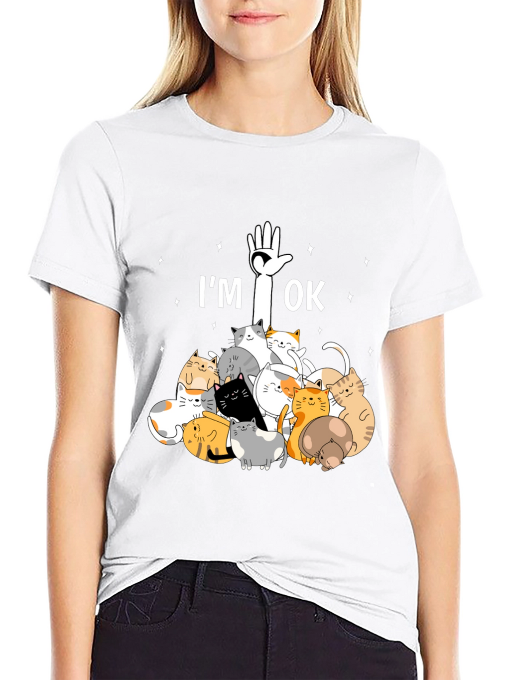 Im OK Cats T-Shirt Cute Graphic Tee