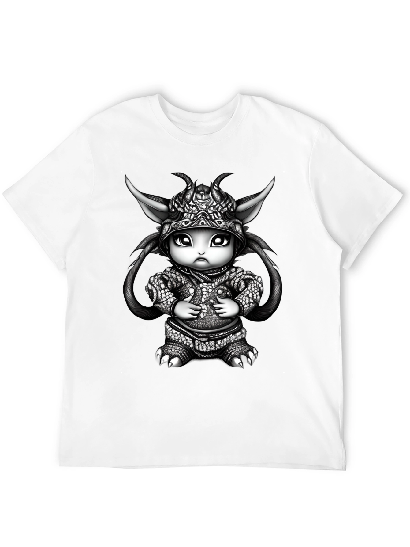 Fantasy Creature Graphic Tee - Black
