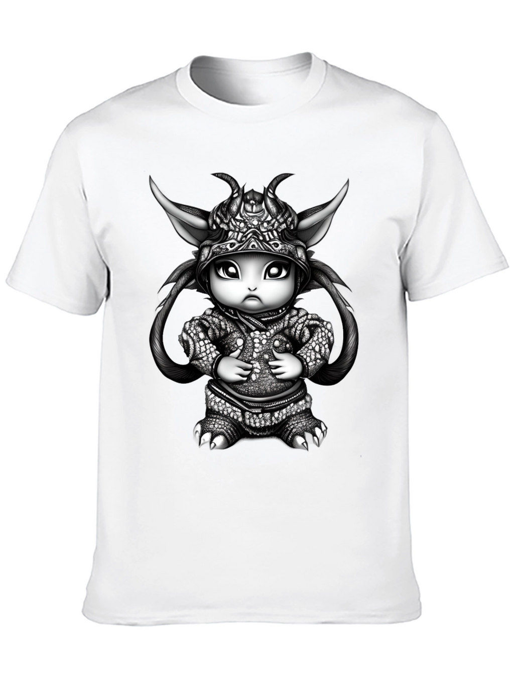 Fantasy Creature Graphic Tee - Black