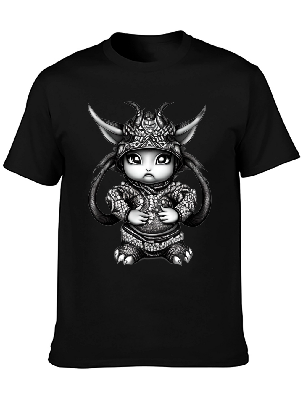 Fantasy Creature Graphic Tee - Black