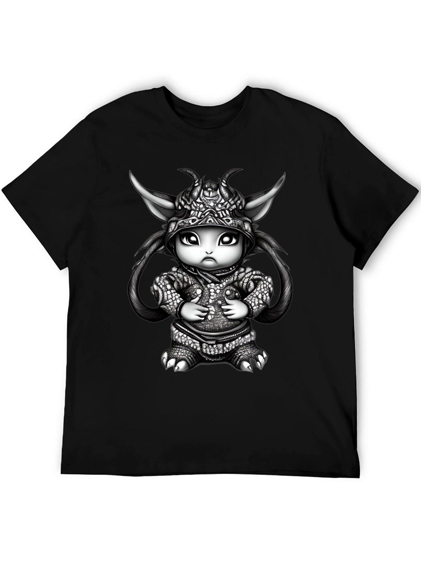 Fantasy Creature Graphic Tee - Black