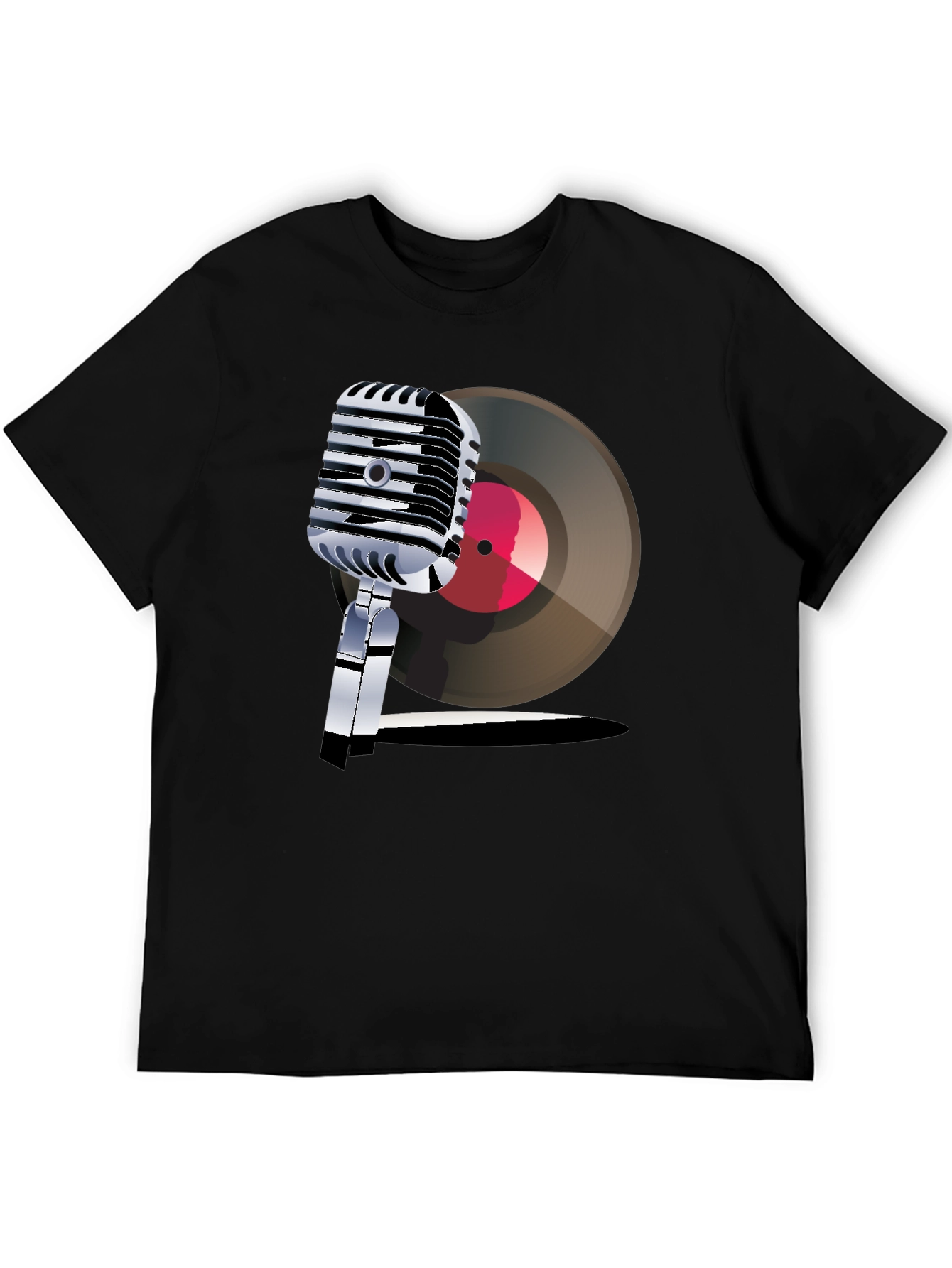 Retro Microphone & Record Graphic Tee
