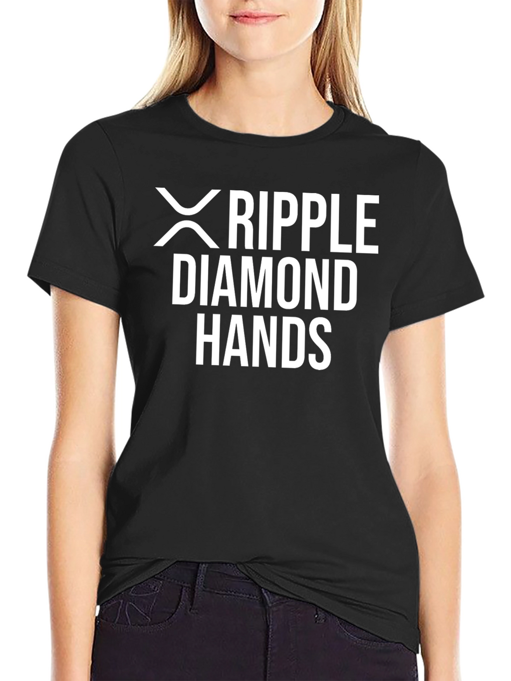 Ripple Diamond Hands Graphic T-Shirt