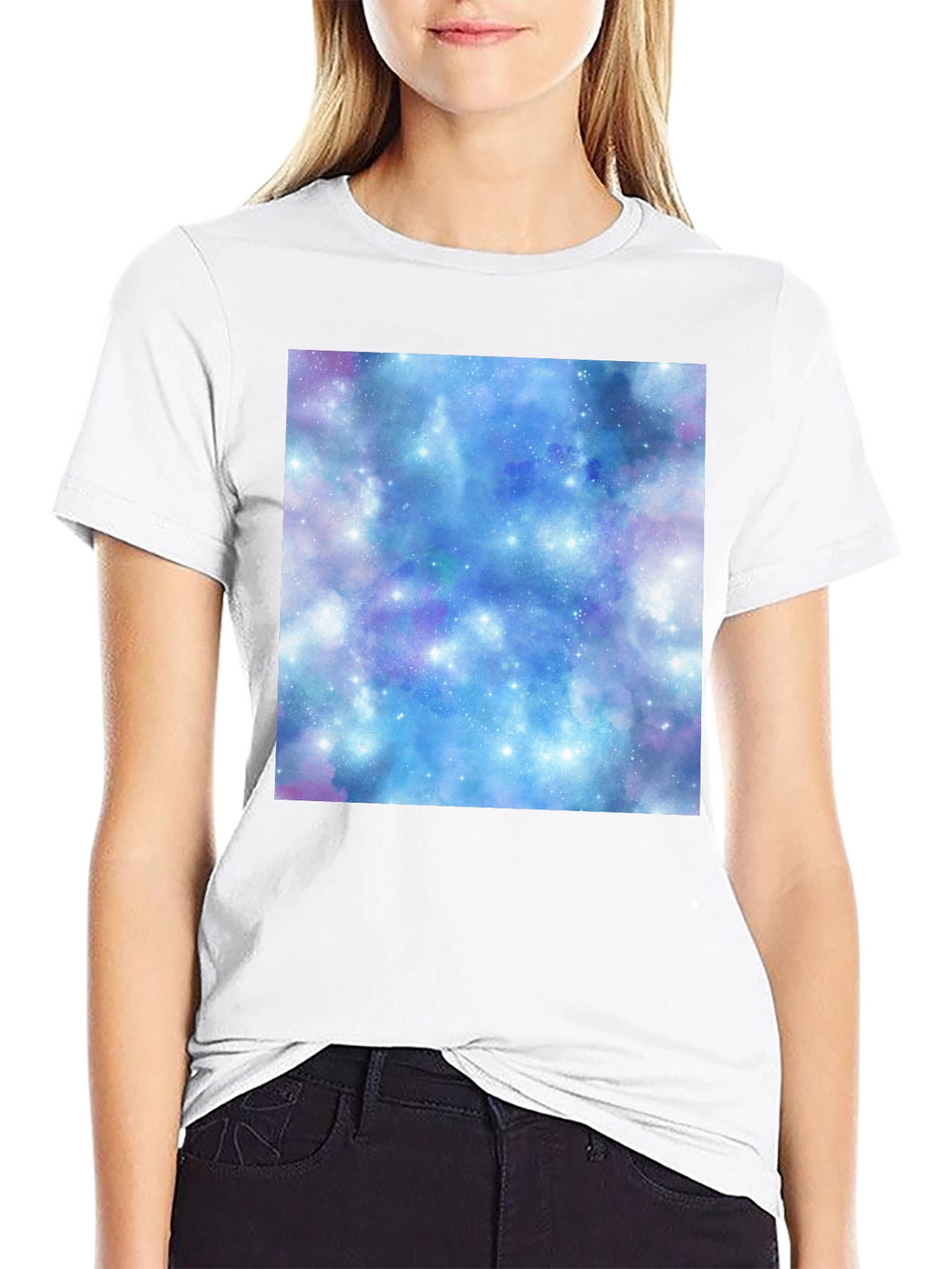 Galaxy Print Black T-Shirt