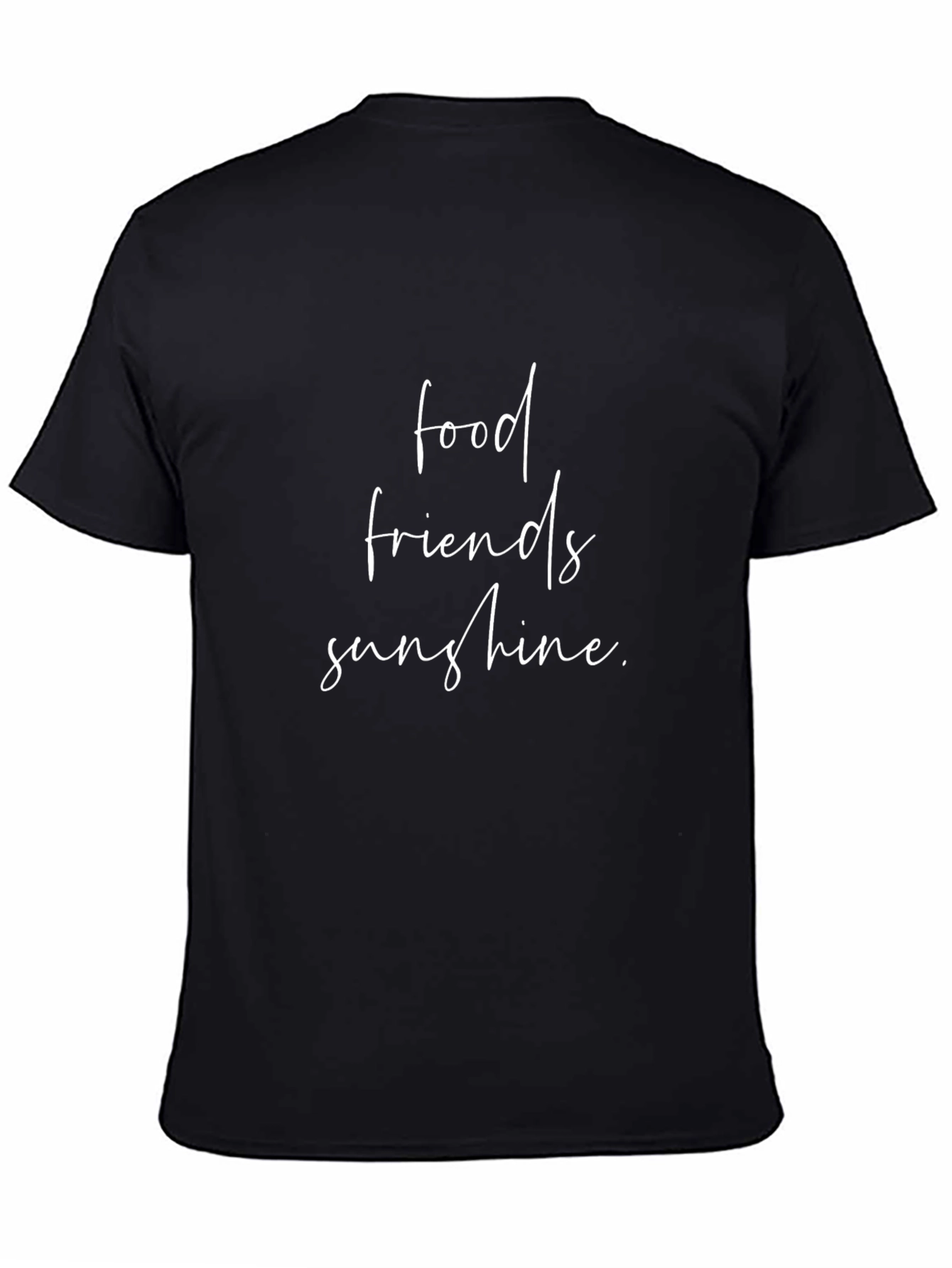Food Friends Sunshine Black Graphic Tee