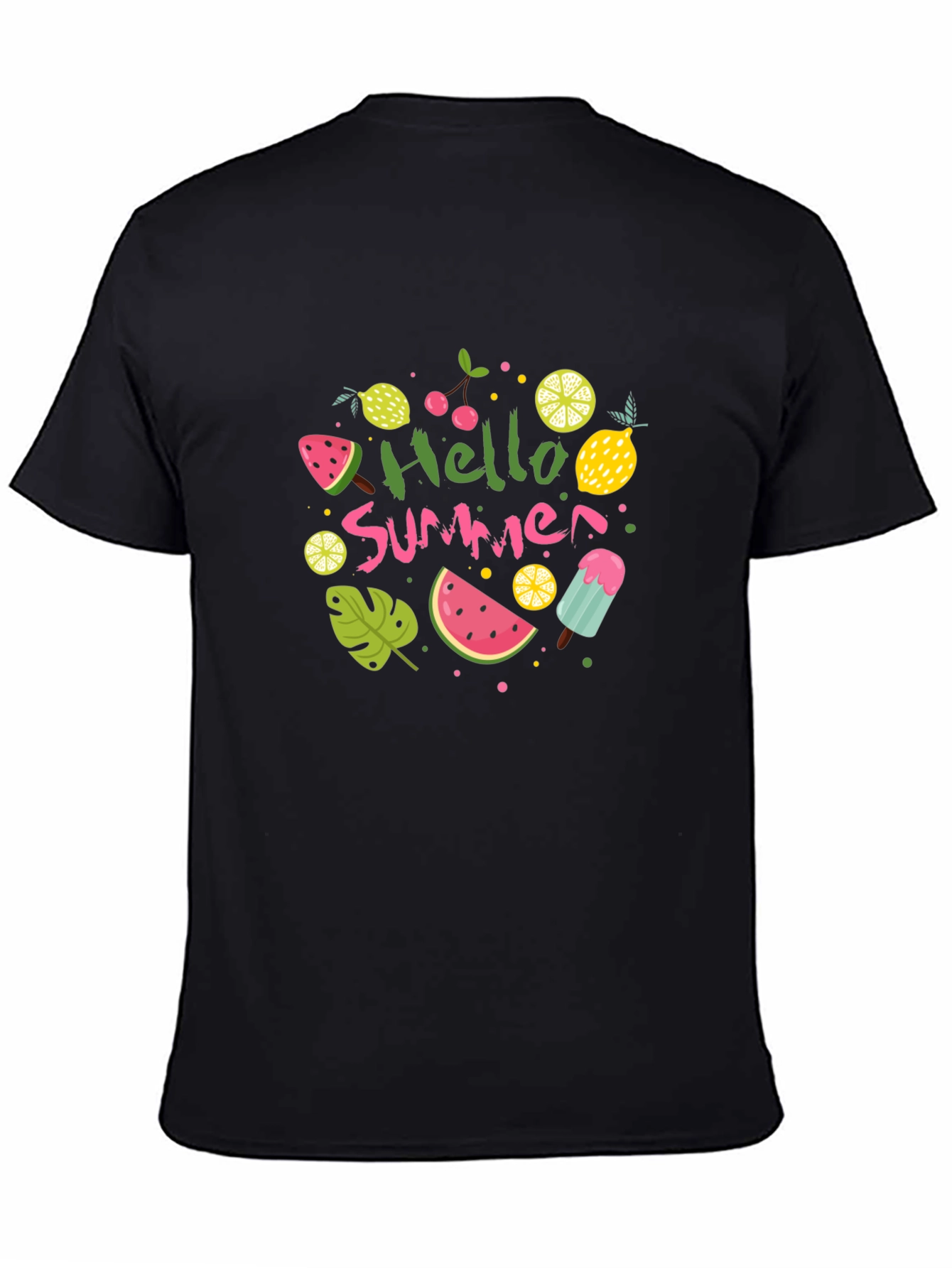 Hello Summer Graphic Tee - Black