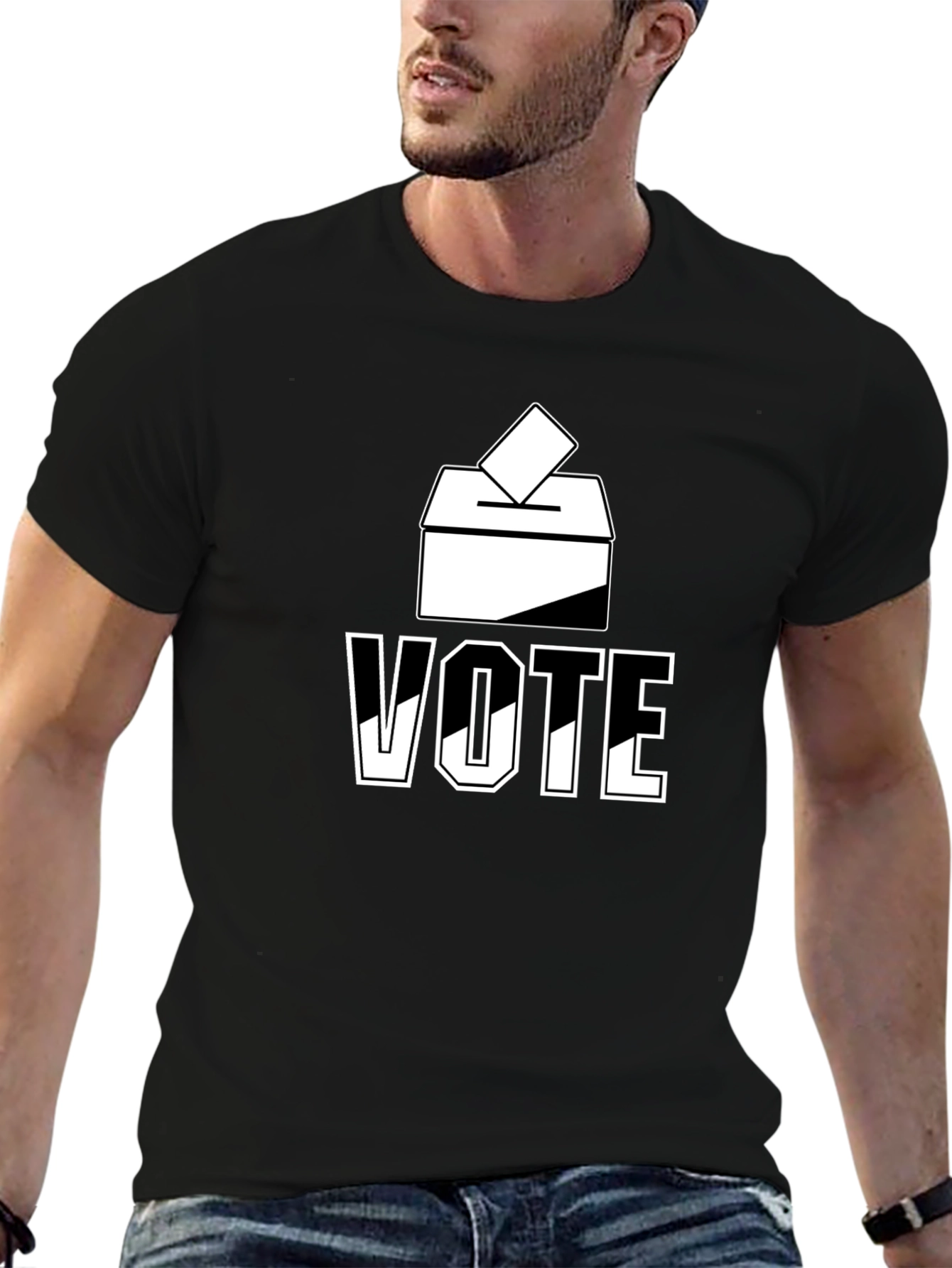 Vote Graphic T-Shirt - Black Political Statement Tee