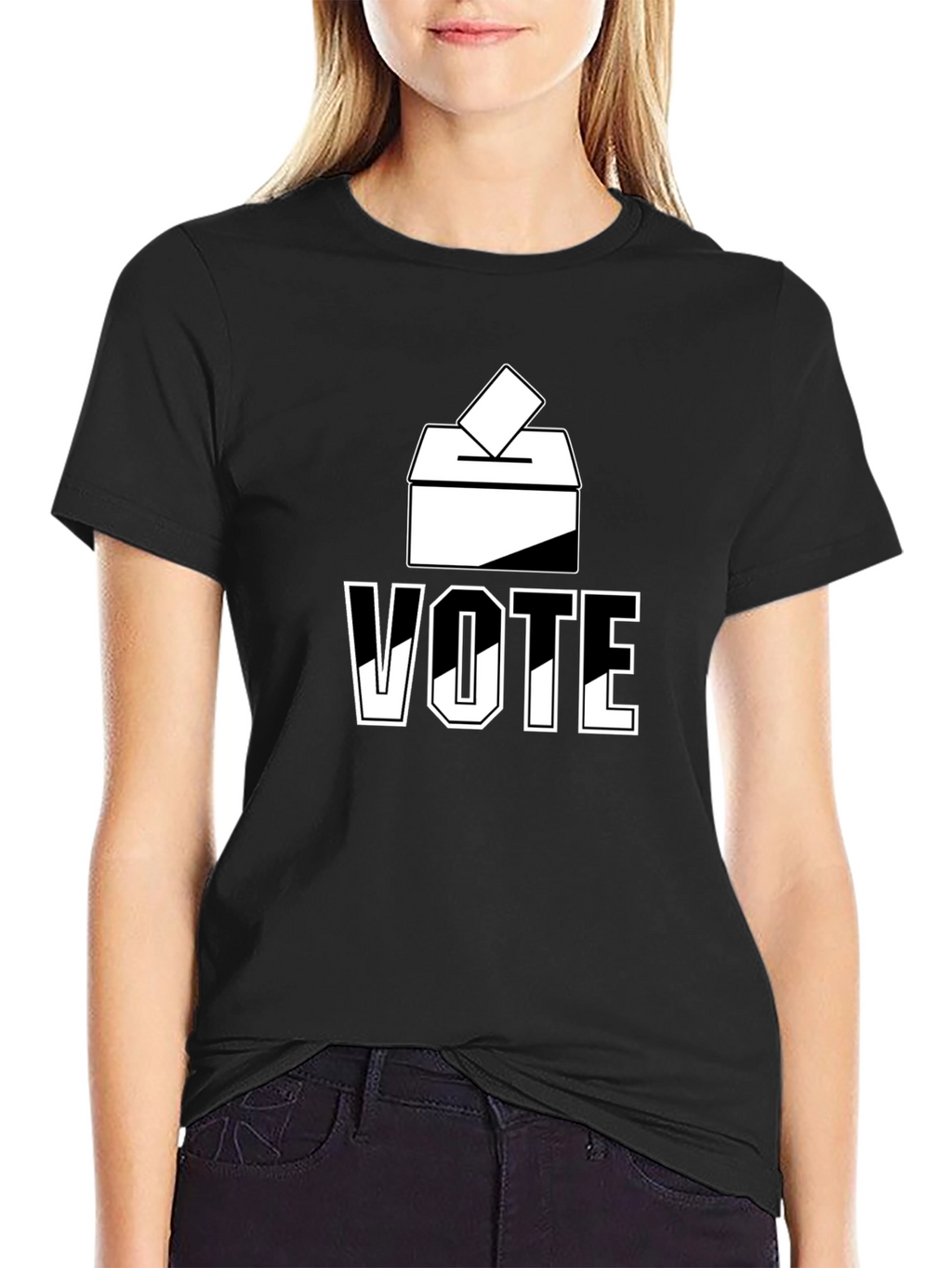 Vote Graphic T-Shirt - Black Political Statement Tee