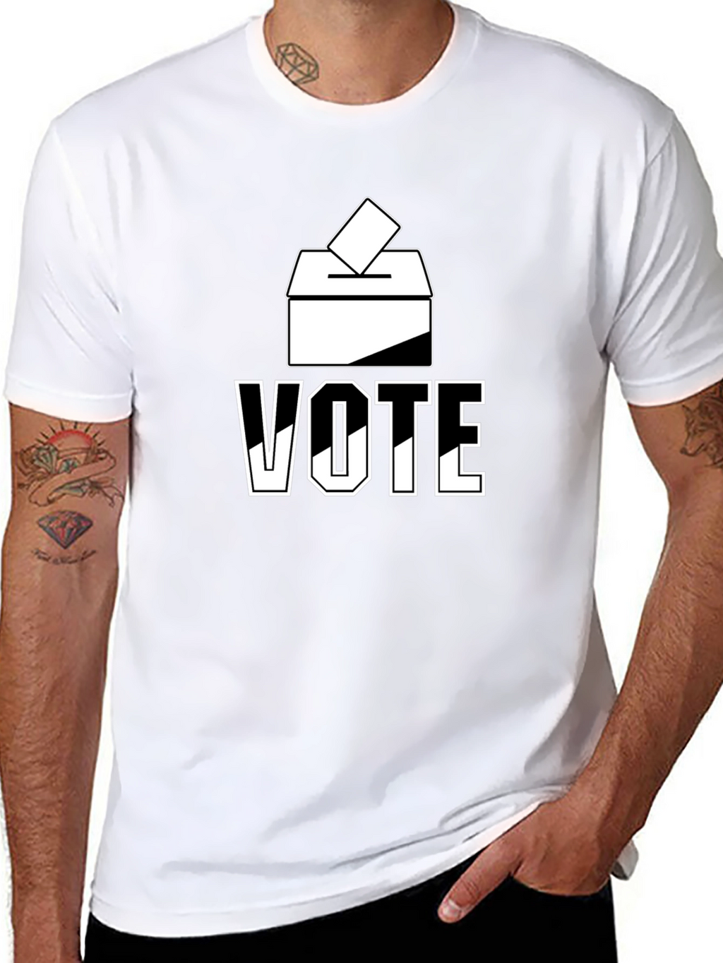 Vote Graphic T-Shirt - Black Political Statement Tee