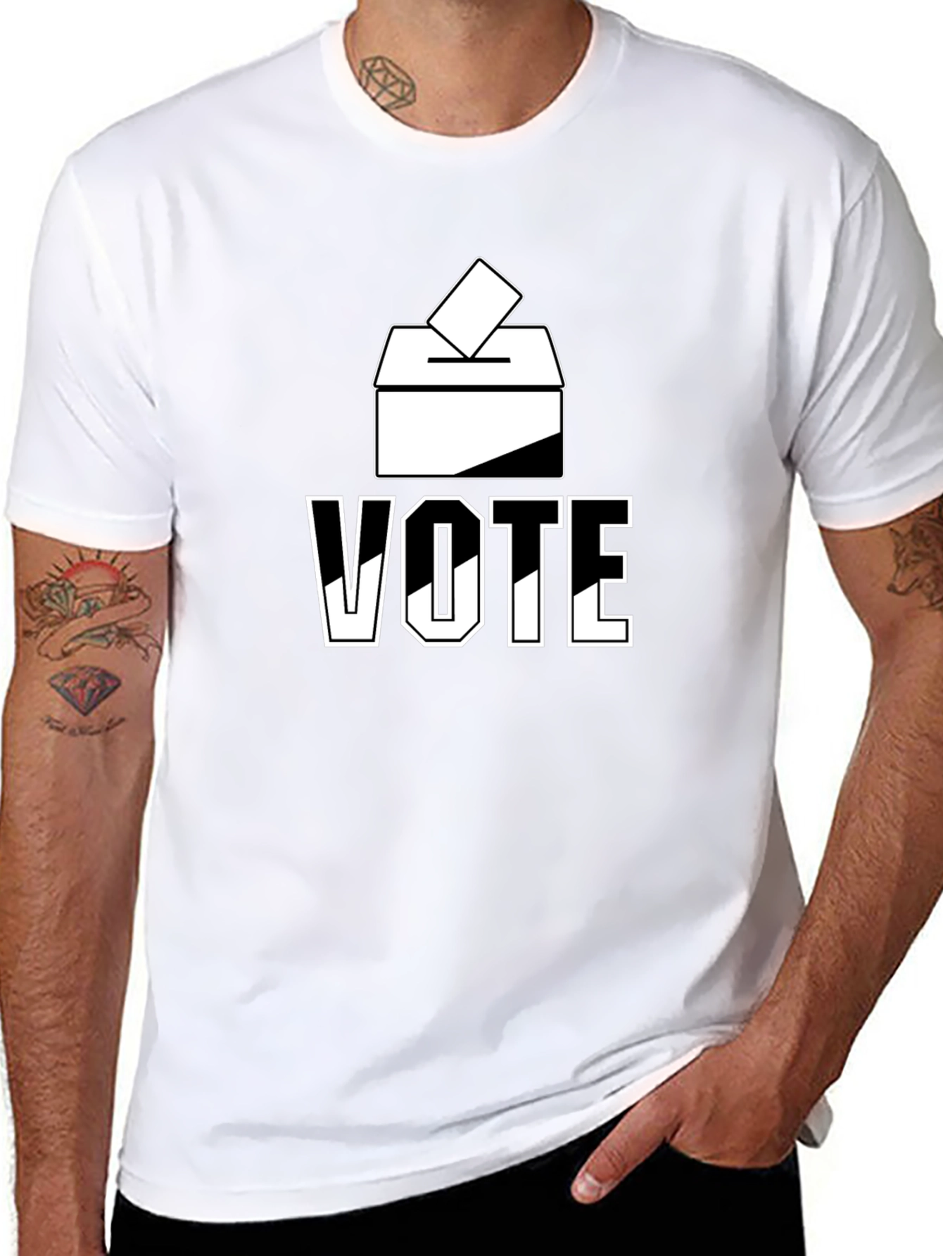 Vote Graphic T-Shirt - Black Political Statement Tee