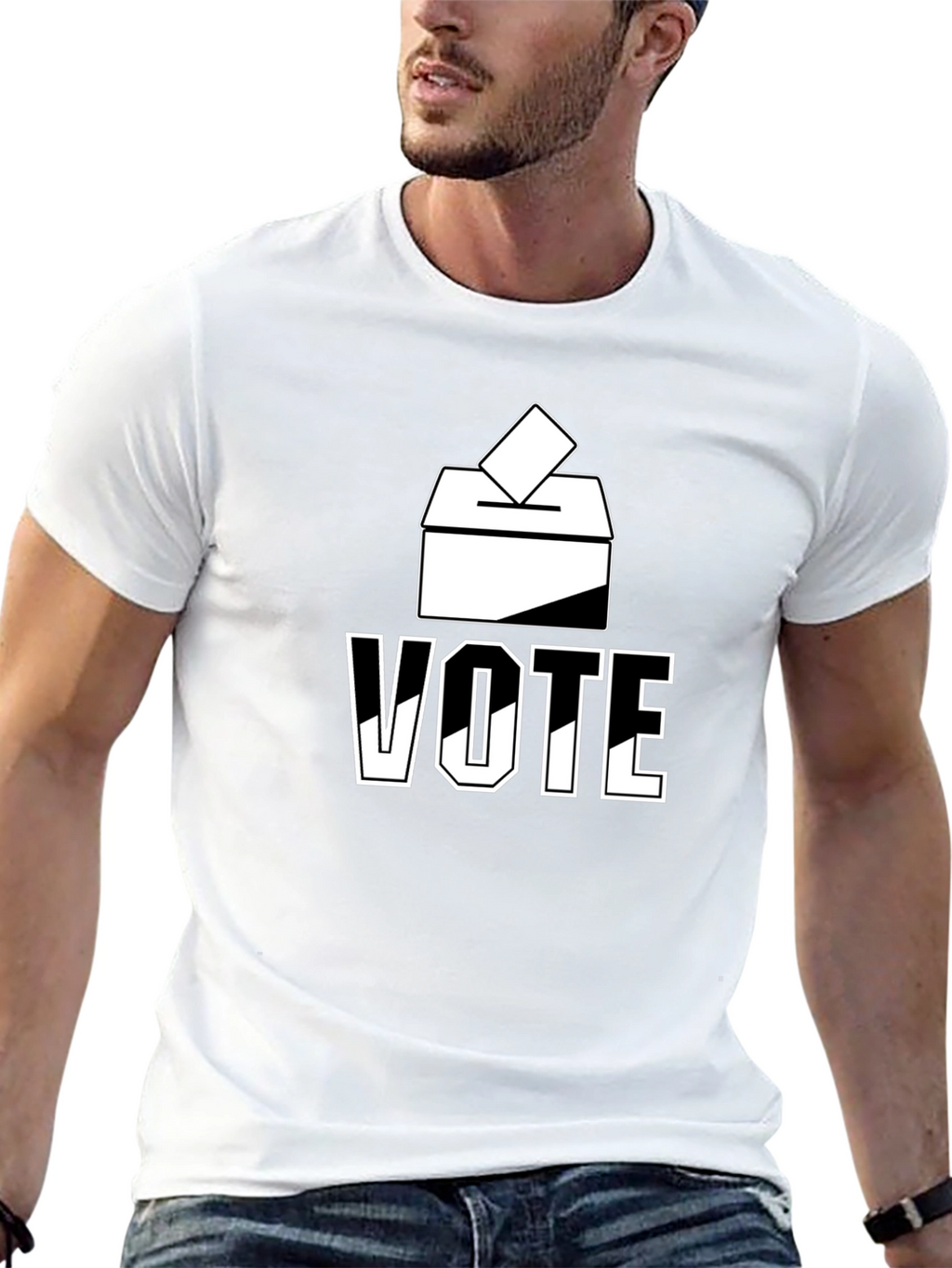 Vote Graphic T-Shirt - Black Political Statement Tee